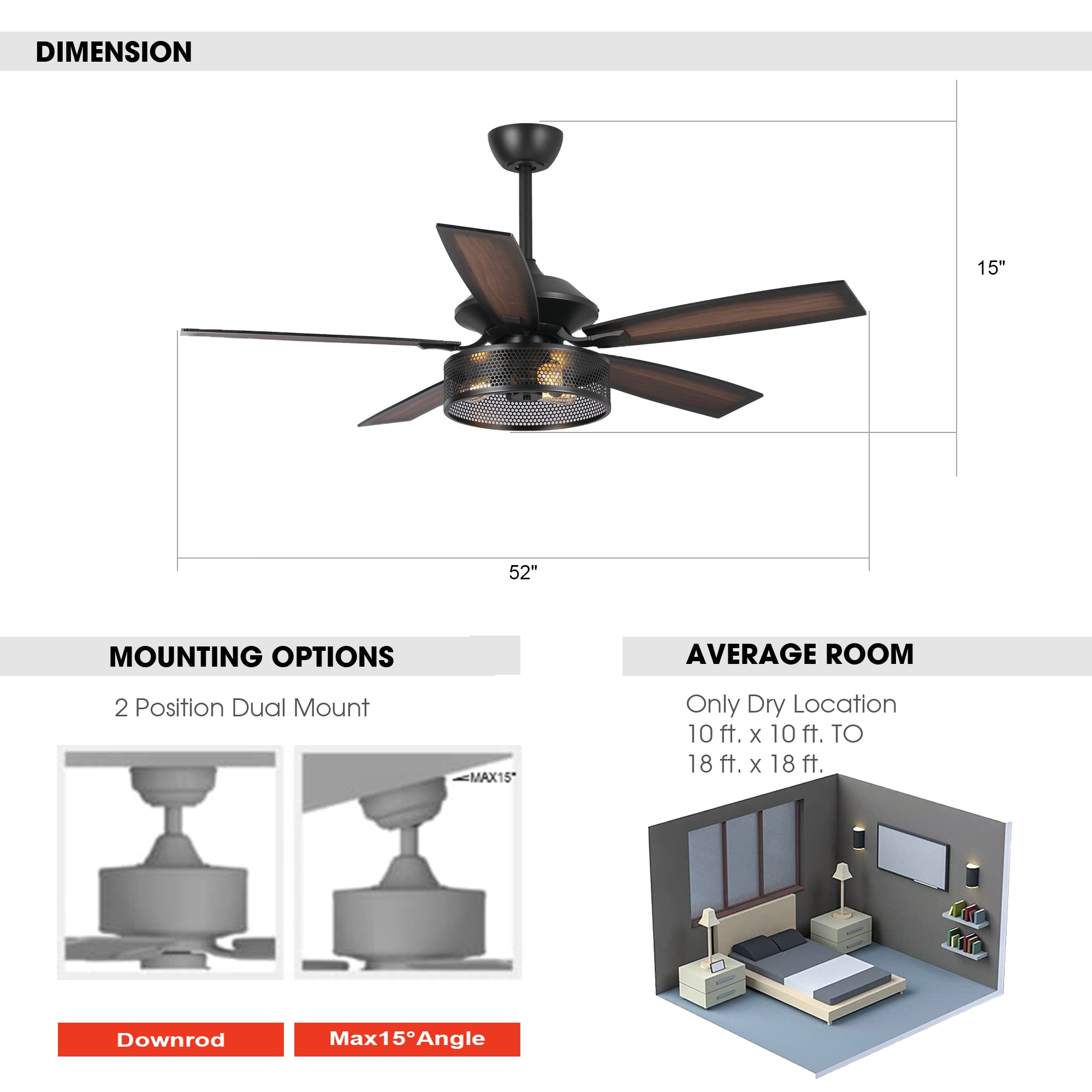 Parrot Uncle F6301110V Ceiling-Fans - View #14