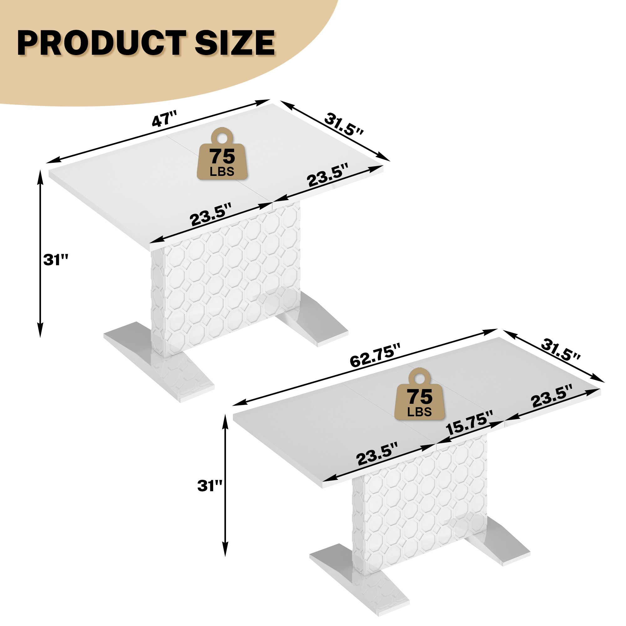 Clihome CL-ST1-WH Dining-Tables - View #7