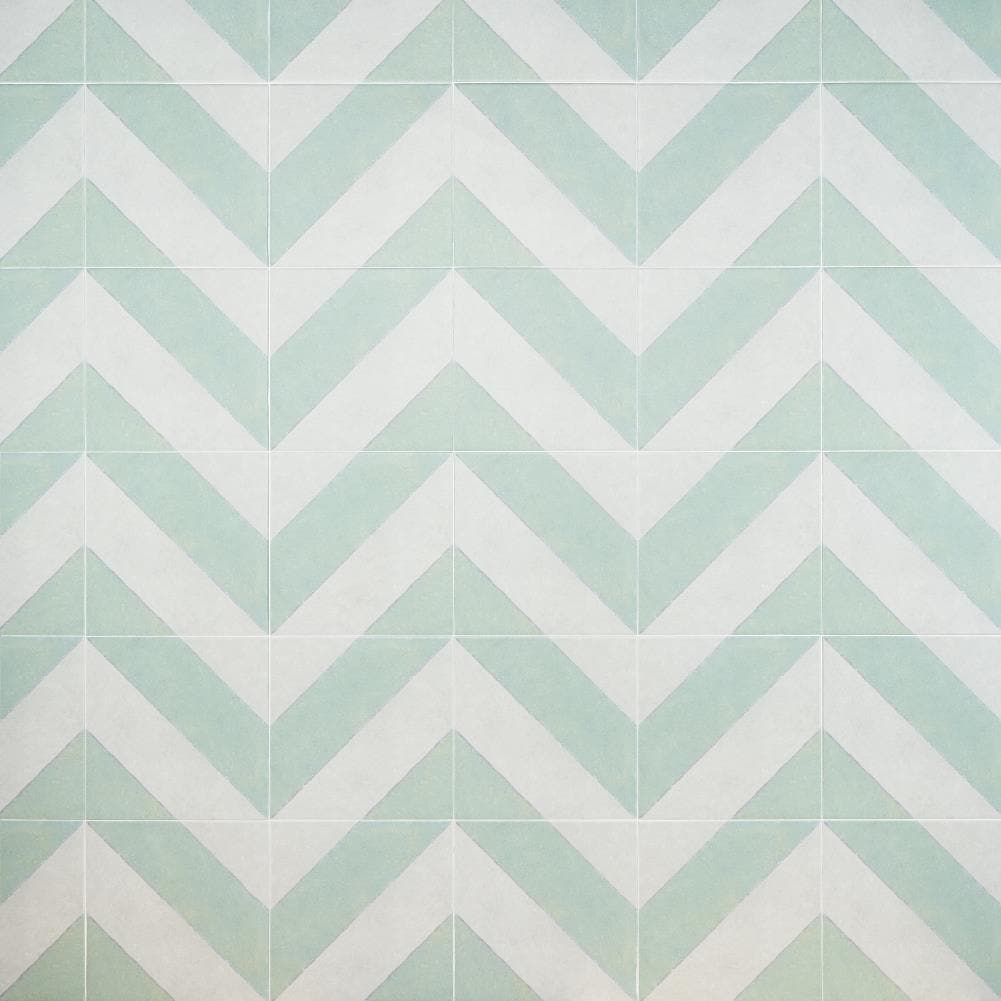 Artmore Tile EXT3RD105147 Tarantino Sage 9-in x 9-in Glazed Porcelain Encaustic Standard Floor and Wall Tile ( 10.76-sq ft Carton )