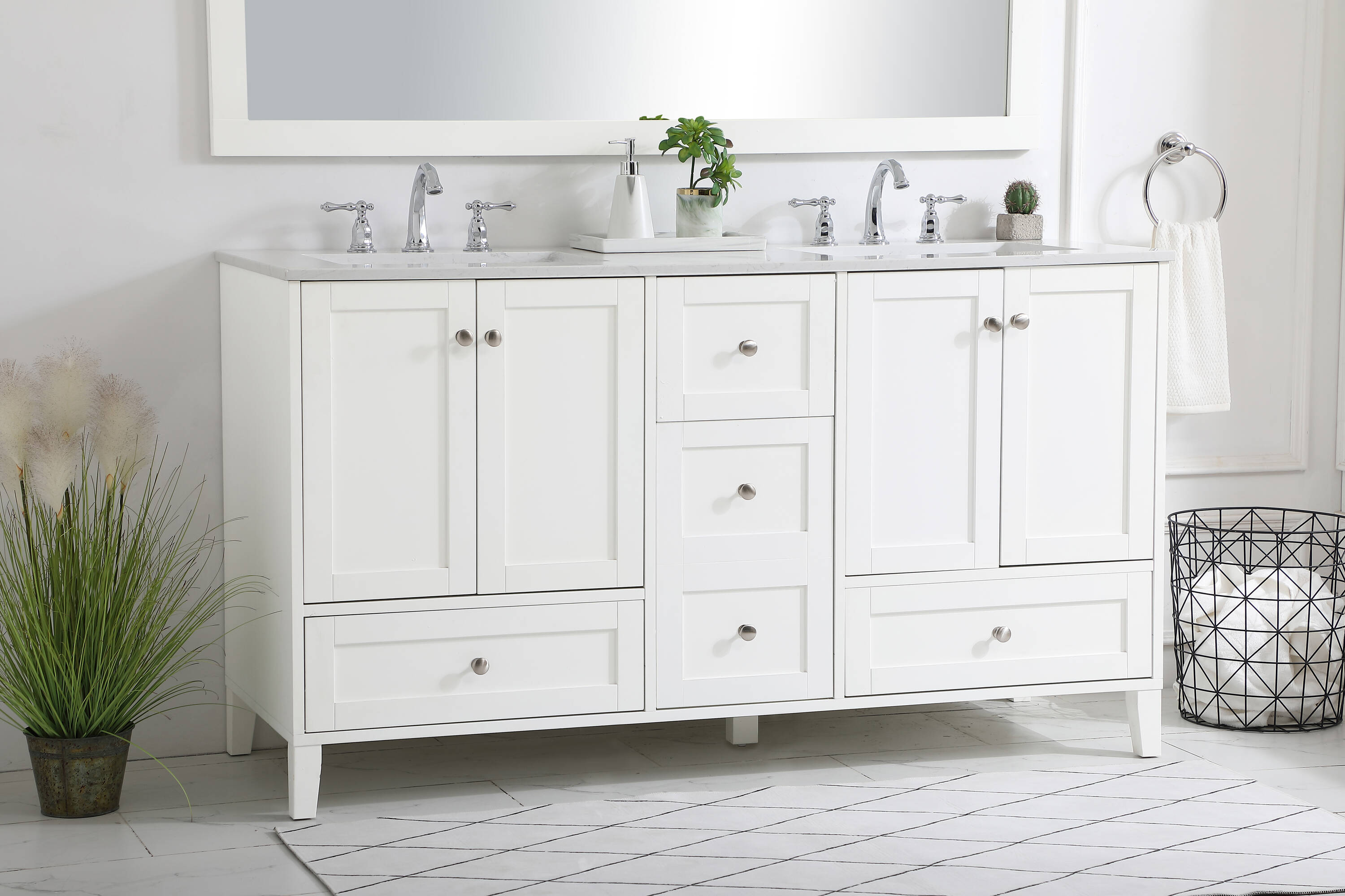 Elegant Decor FI54060DWH Bath-Vanity-Combo - View #4