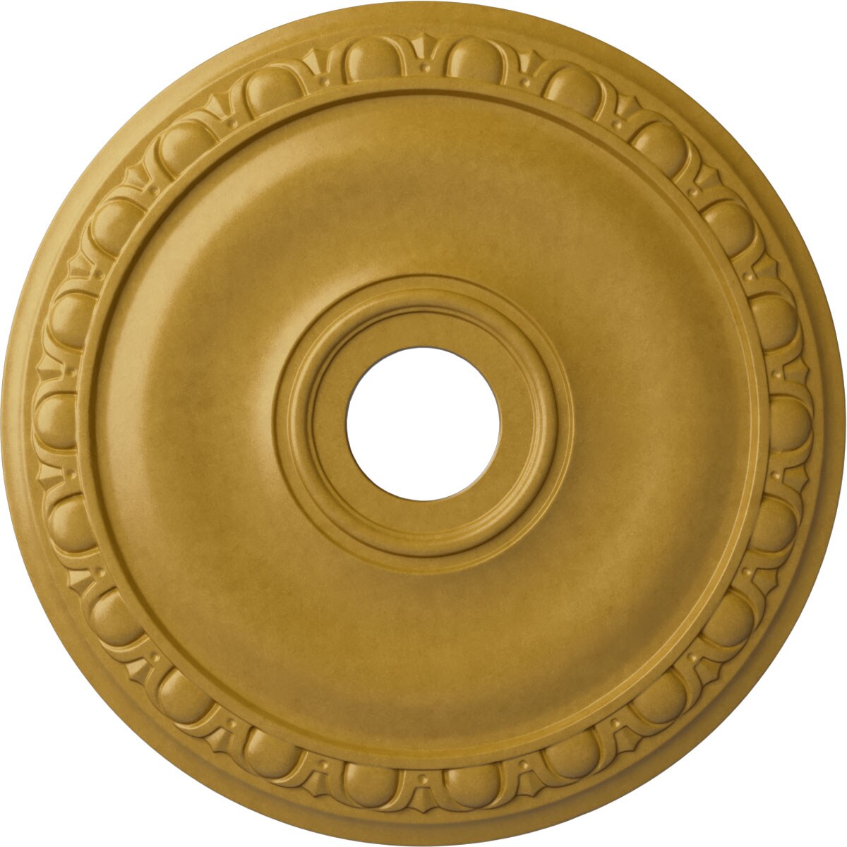 Ekena Millwork CM20JAIGS Jackson 20-in W x 20-in L Painted Iridescent Gold Polyurethane Whole Ceiling Medallion