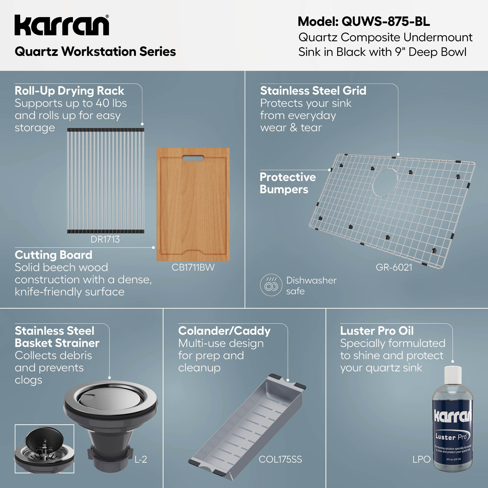 Karran QUWS-875-BL Kitchen-Sinks - View #7