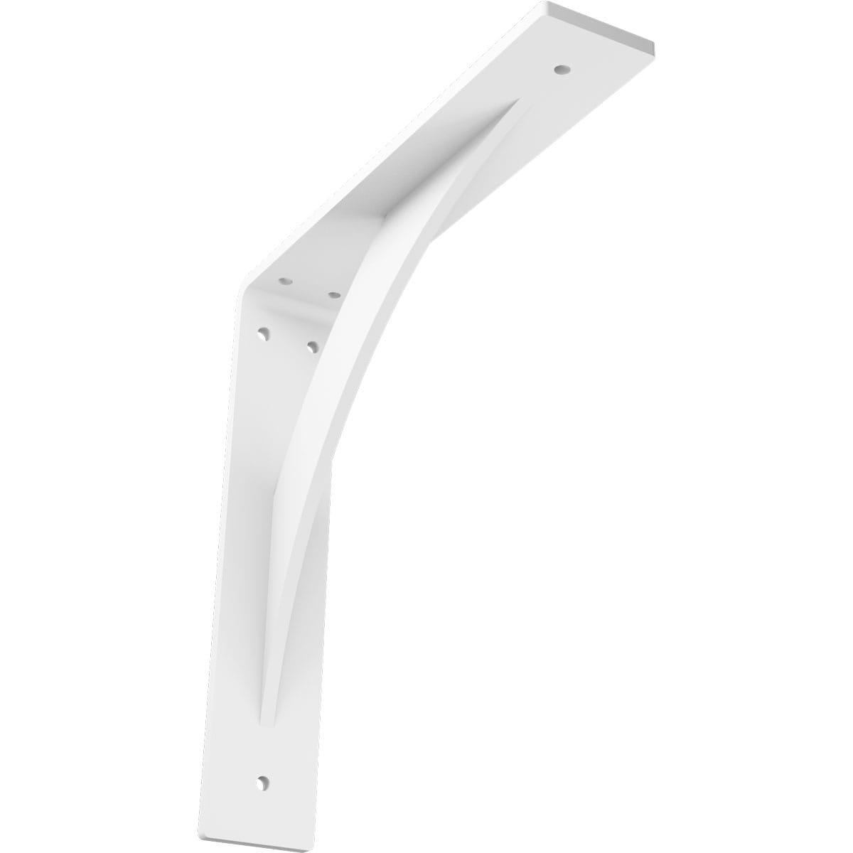 Ekena Millwork BKTM02X12X12LEPWH Legacy 12-in x 2-in x 12-in Primed Steel Countertop support bracket