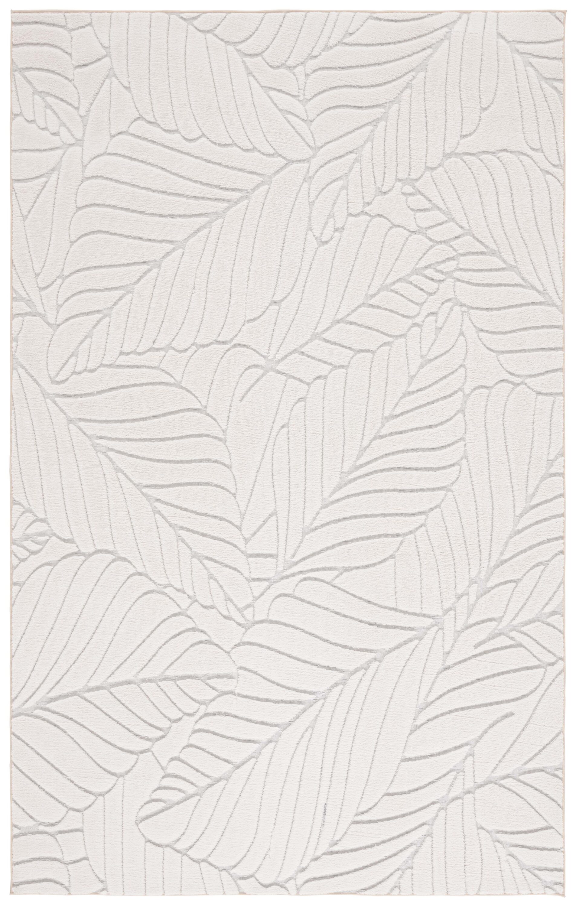 Safavieh VRS659A-5 5 x 8 (ft) Ivory Rectangular Indoor Floral/Botanical Mid-Century Modern Machine washable Pet Friendly Area rug