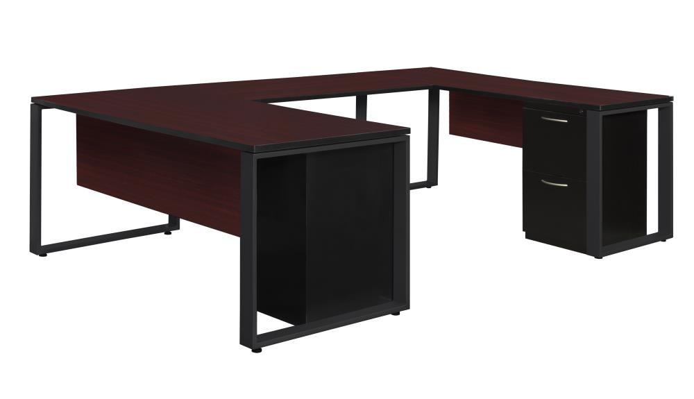 Regency STUDMP663048MHBK Structure 102-in Brown Modern/Contemporary U-shaped Desk