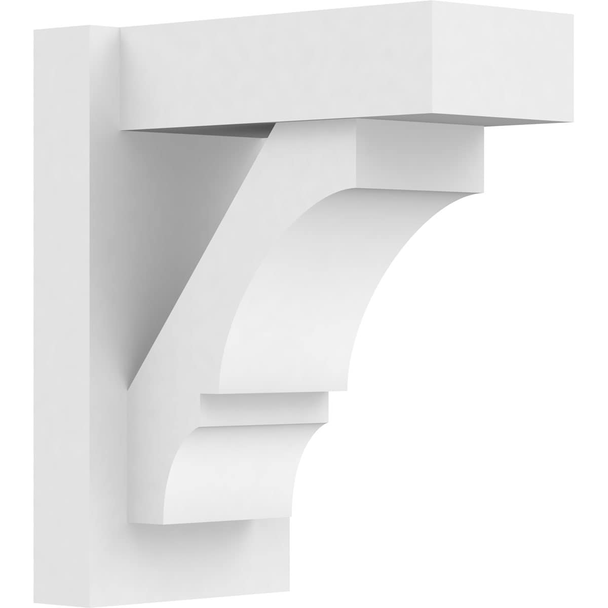 Ekena Millwork OUTP07X12X14BOA05 7-in W X 12-in D X 14-in H Balboa Architectural Grade PVC Outlooker with Block Ends