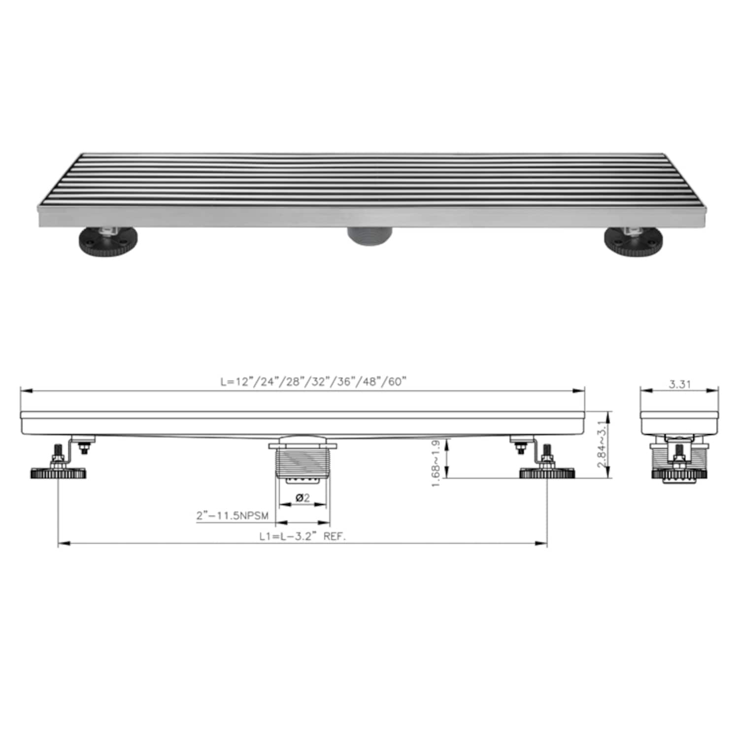 ELEGANTE DRAIN COLLECTION KD01A108-48 Drains-Flanges - View #8