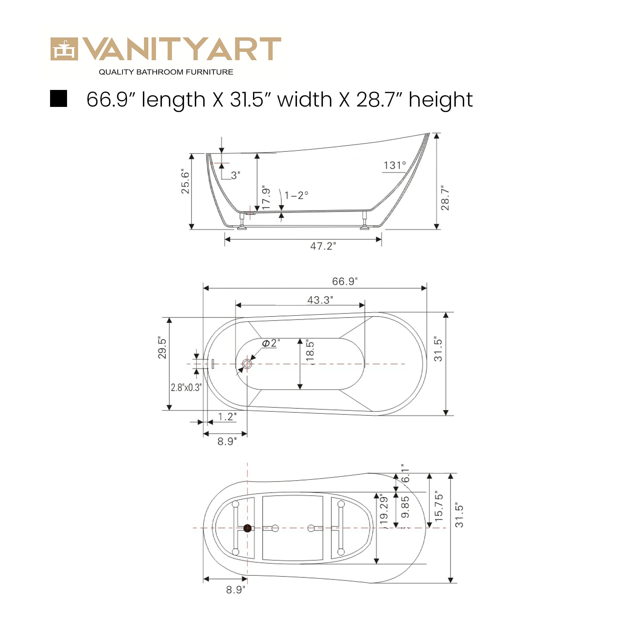 Vanity Art VA6522-L-IO bathtubs - View #11