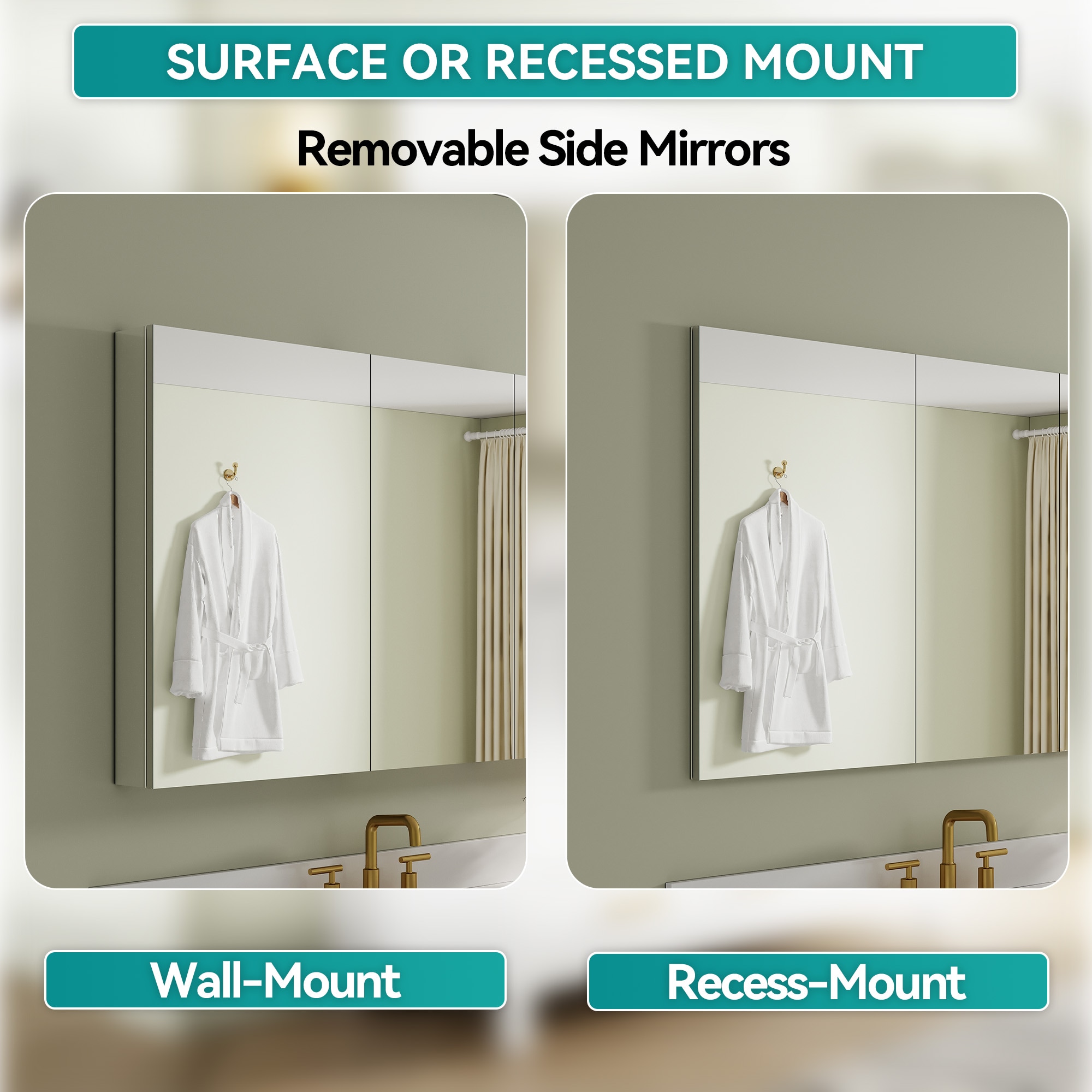 CALVON RCRS4-7230L-MC Bathroom-Medicine-Cabinets - View #5