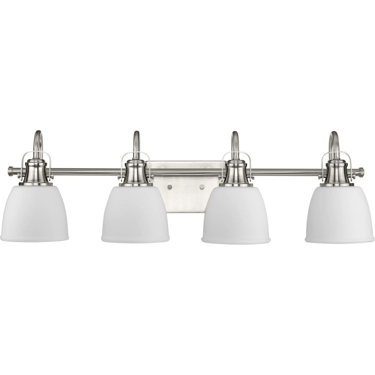 Progress Lighting P300429-009 Preston 7.37-in 4 -Light Brushed Nickel Farmhouse Vanity light
