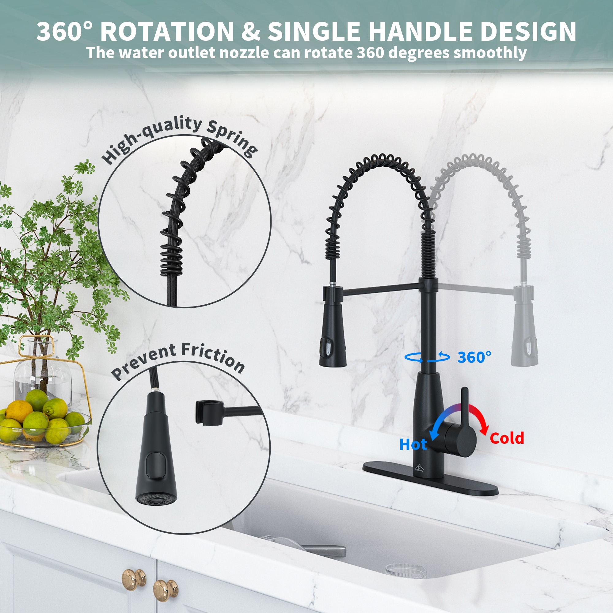 Mondawe MD-D91-BN Kitchen-Faucets - View #7