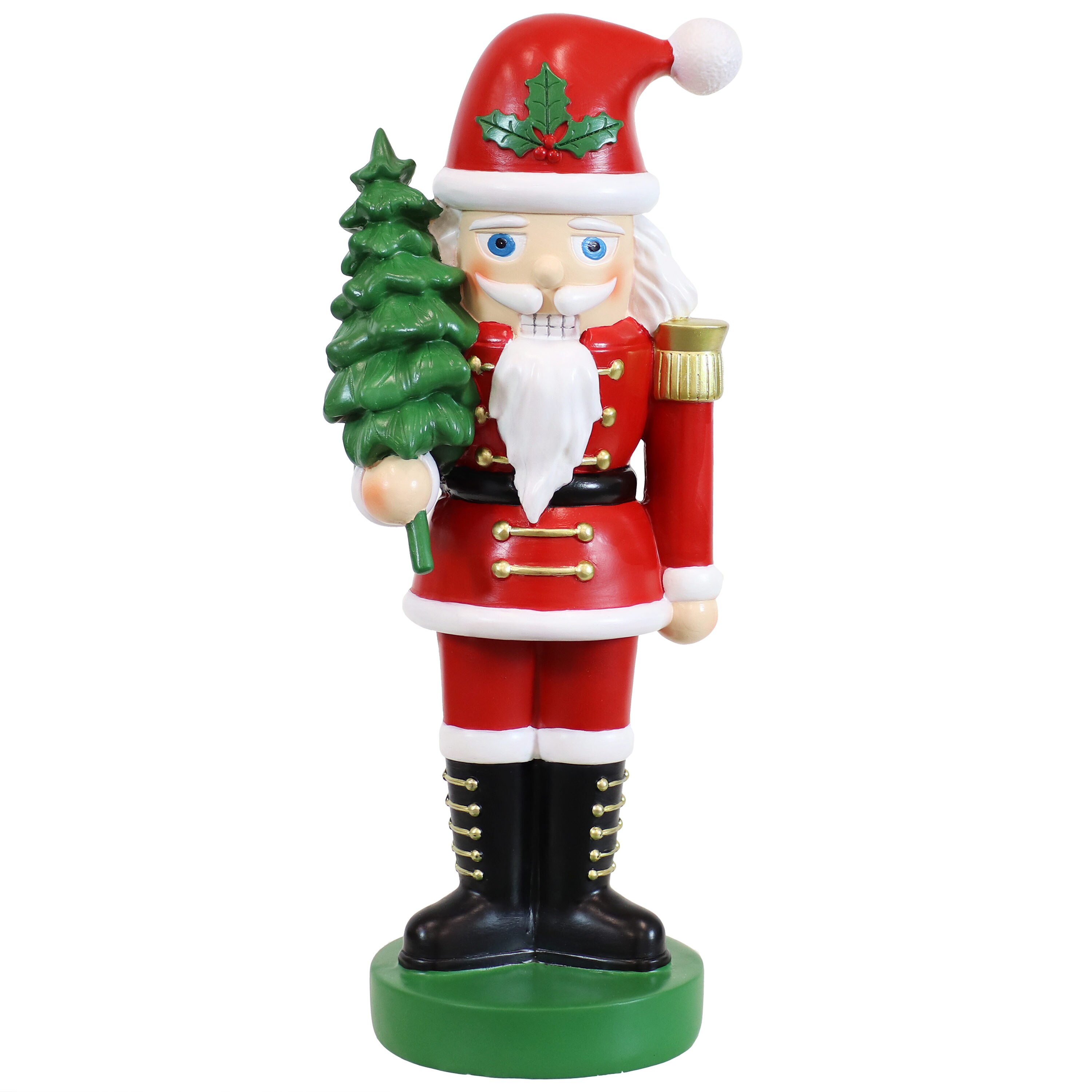 Sunnydaze Decor Santa Claus with Tree Indoor Nutcracker Christmas Statue -  17-Inch in the Christmas Decor department at