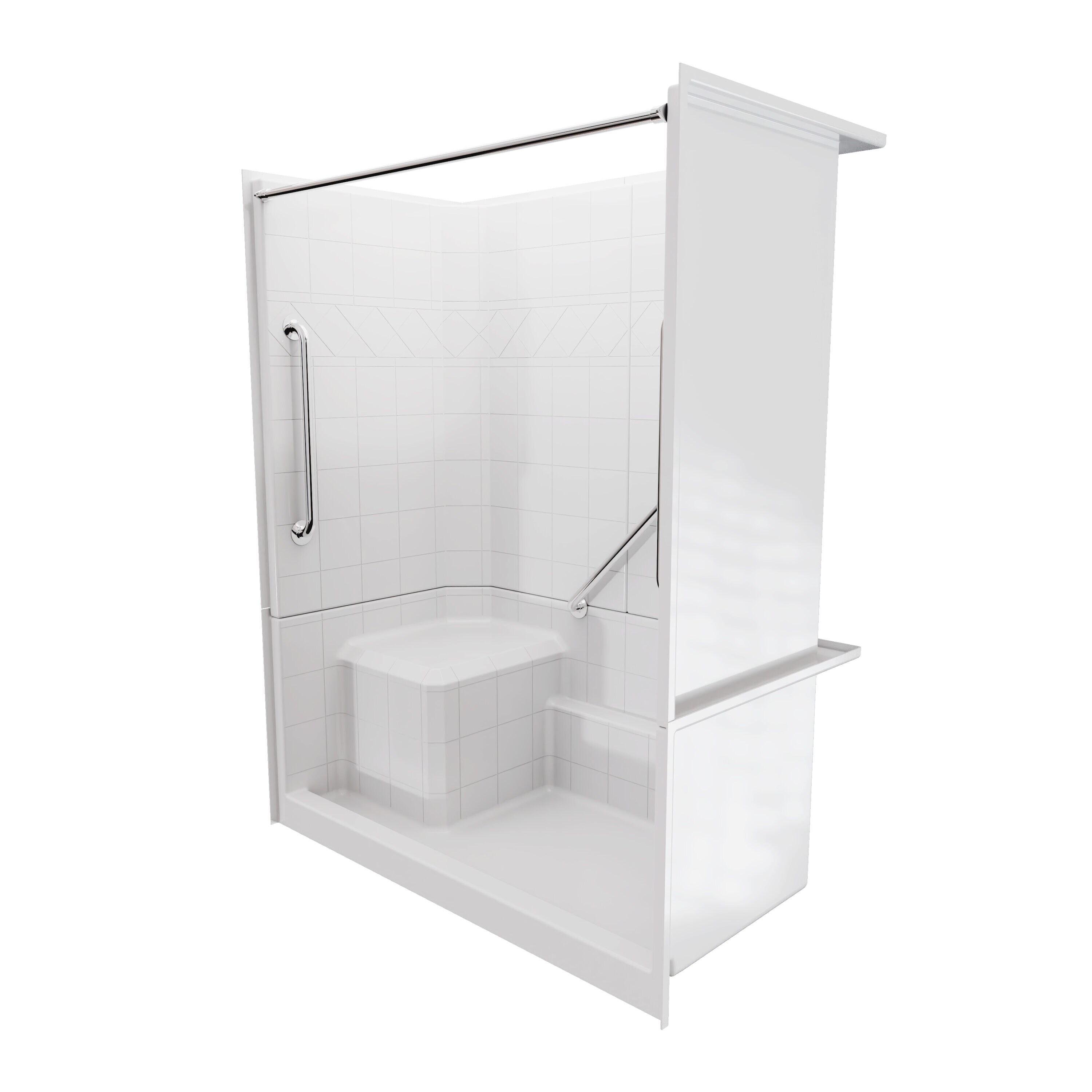 Laurel Mountain LM6032SH1S3PLWC2 Alcove-Shower-Kit - View #3
