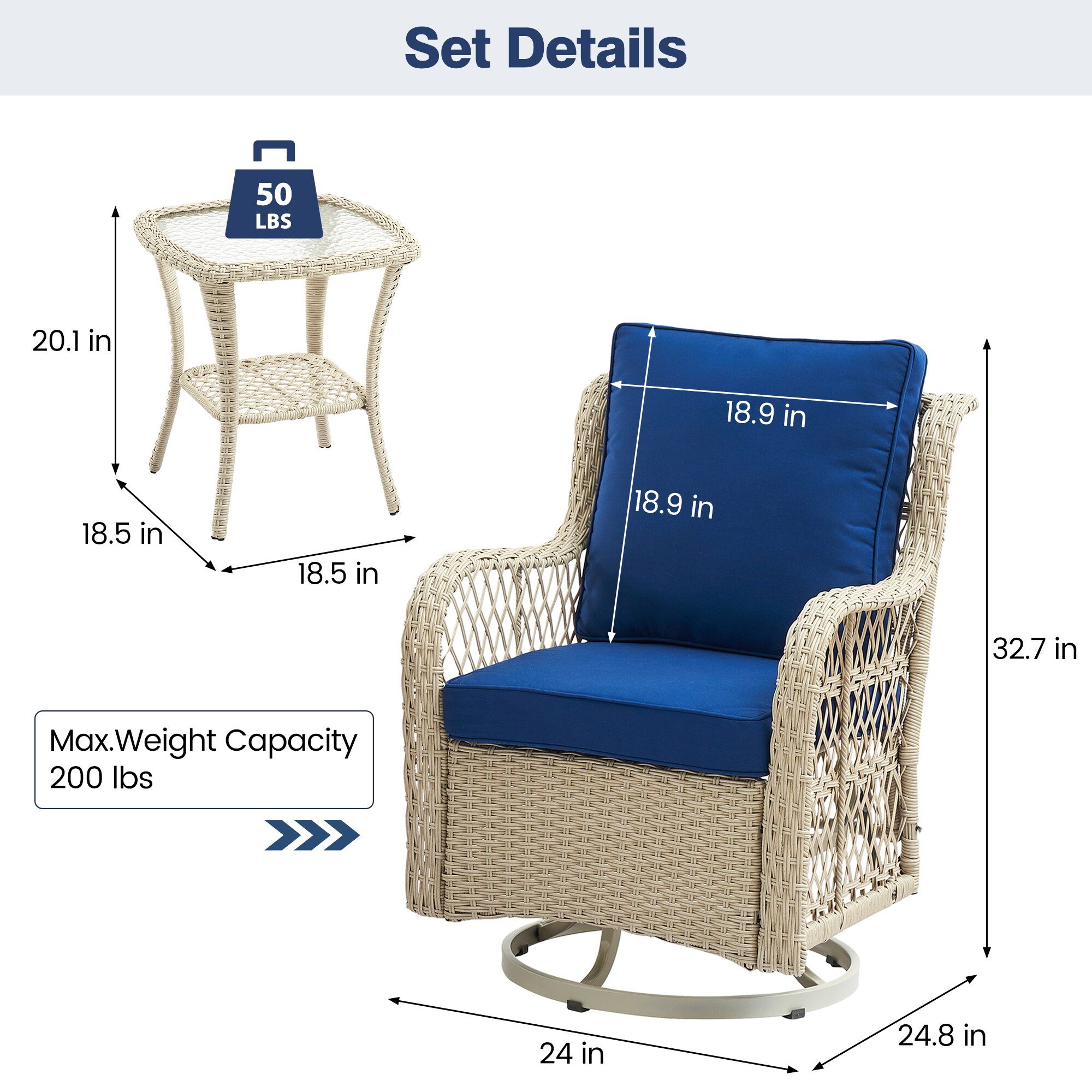GarveeLife 89A7-M9X4L004 Patio-Chairs - View #2