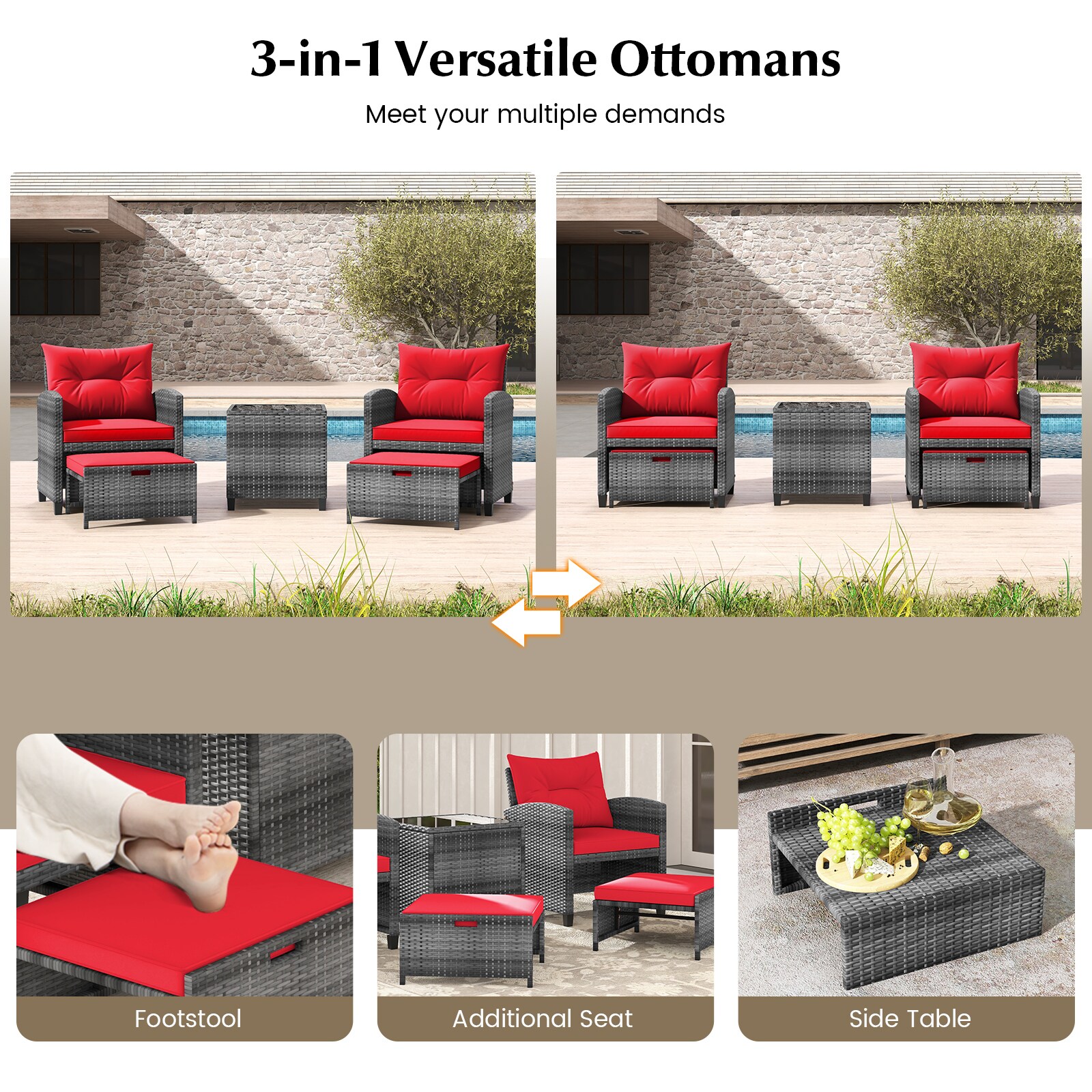 Poinic CWJ72144RE-X Patio-Conversation-Sets - View #2
