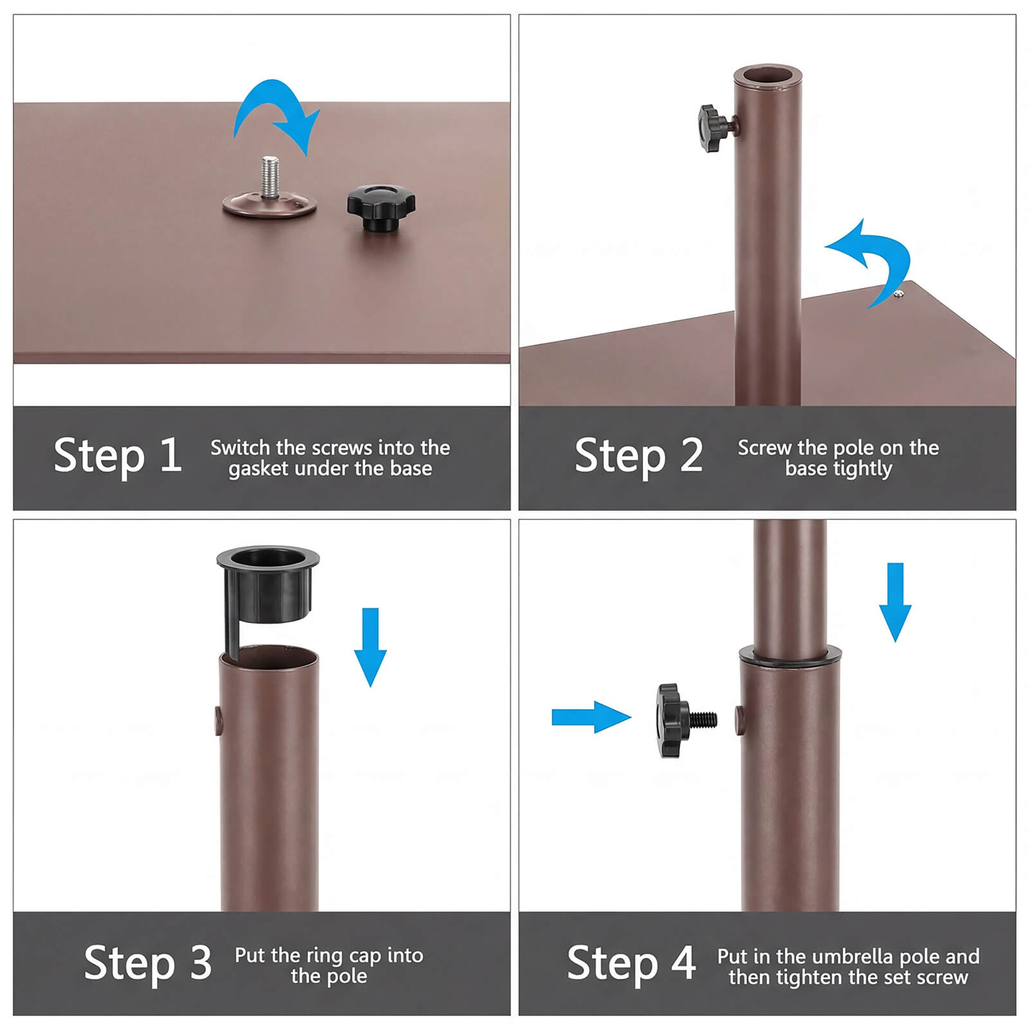 Costway HCST12080 Umbrella-Bases - View #3