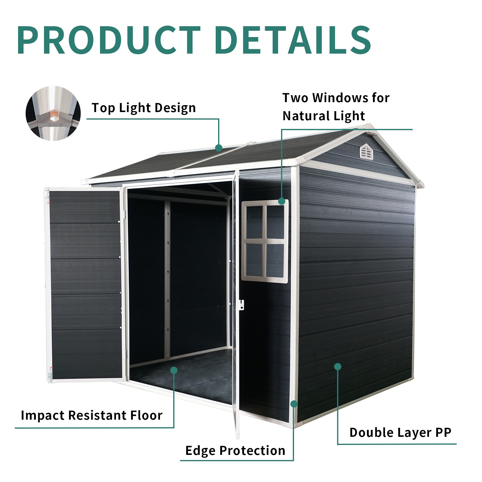 LOVMOR SF-WO-W2556S00004 Metal-Storage-Buildings-Sheds - View #5