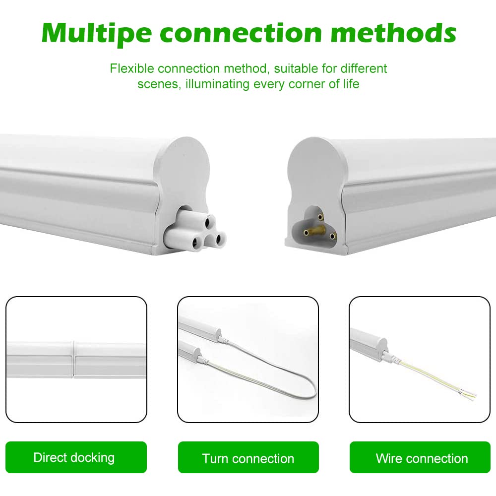 Oyezvary 4 Pack LED Shop Light 2FT Warm White 3000-3500K 10W Linkable ...