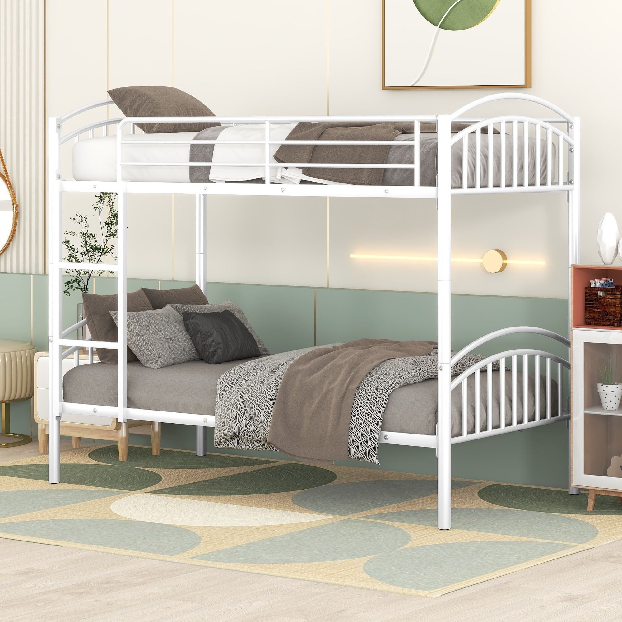 Yiekholo Black Twin over twin Bunk Bed