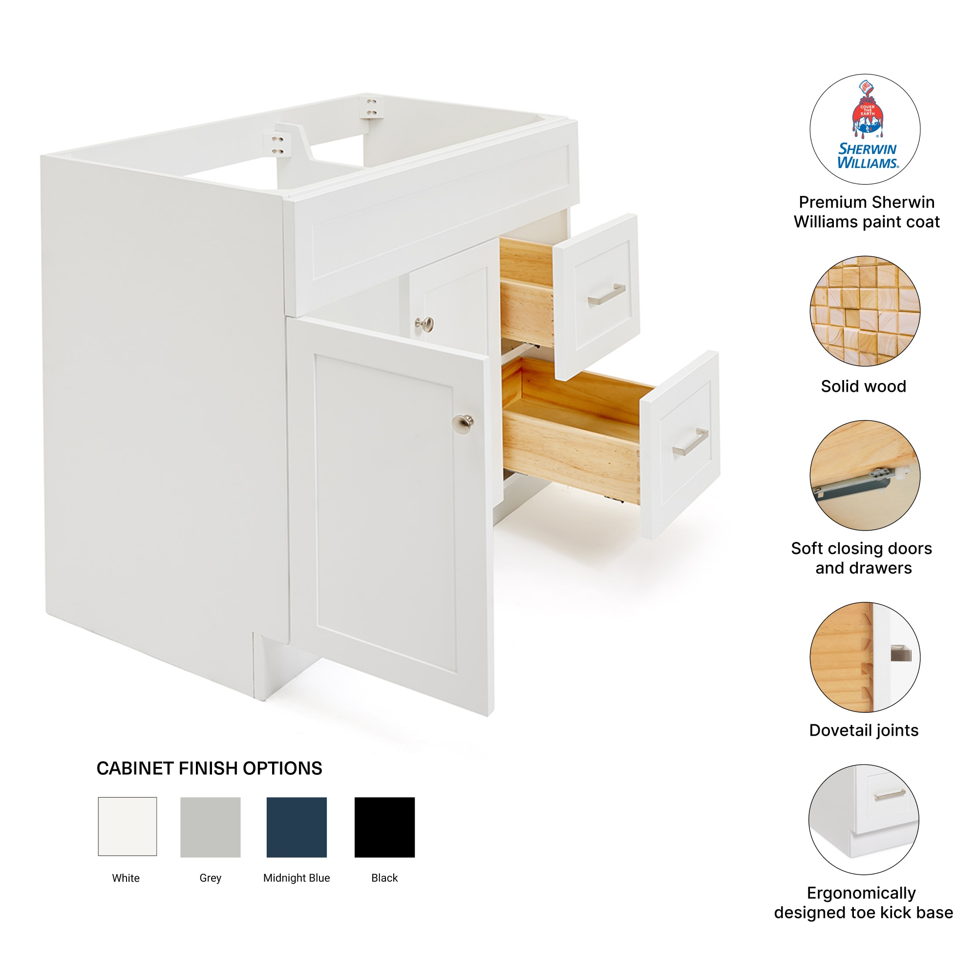 ARIEL F042S-L-BC-WHT vanities - View #5