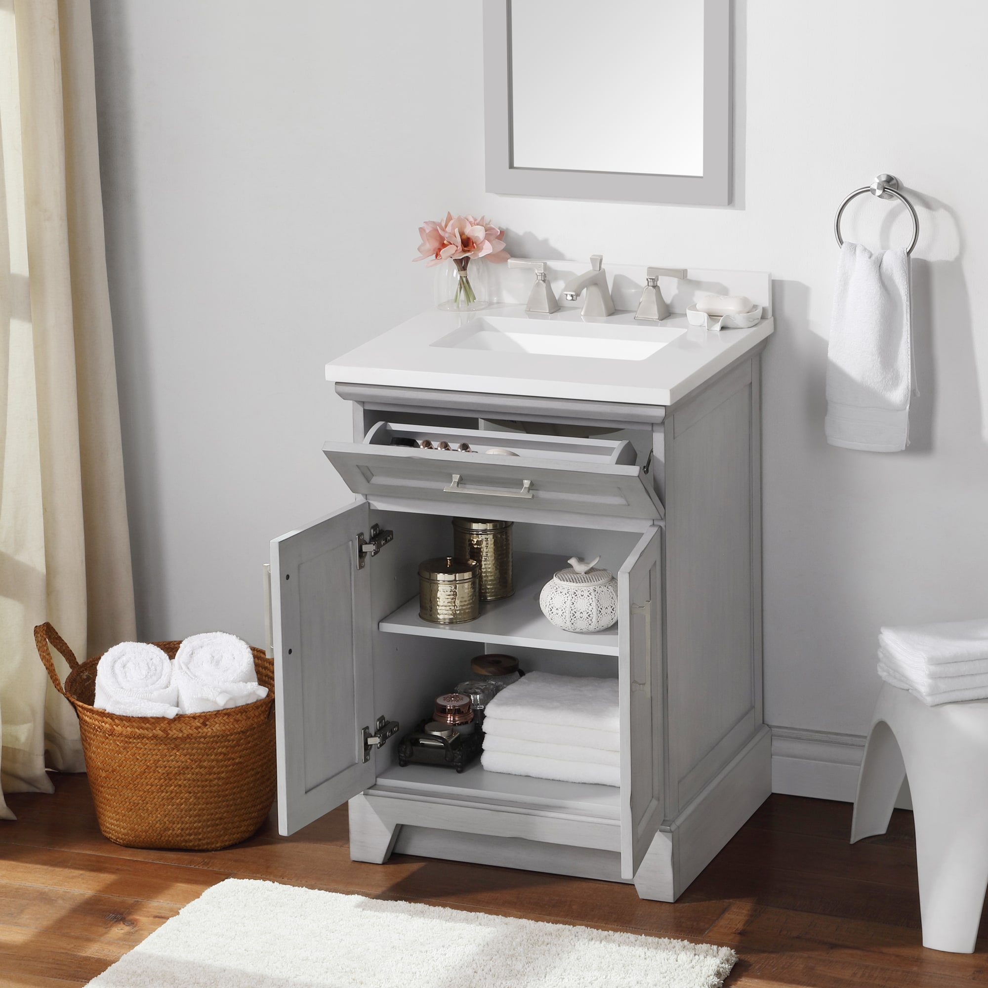 allen + roth FELIX-24WG Bath-Vanity-Combo - View #2