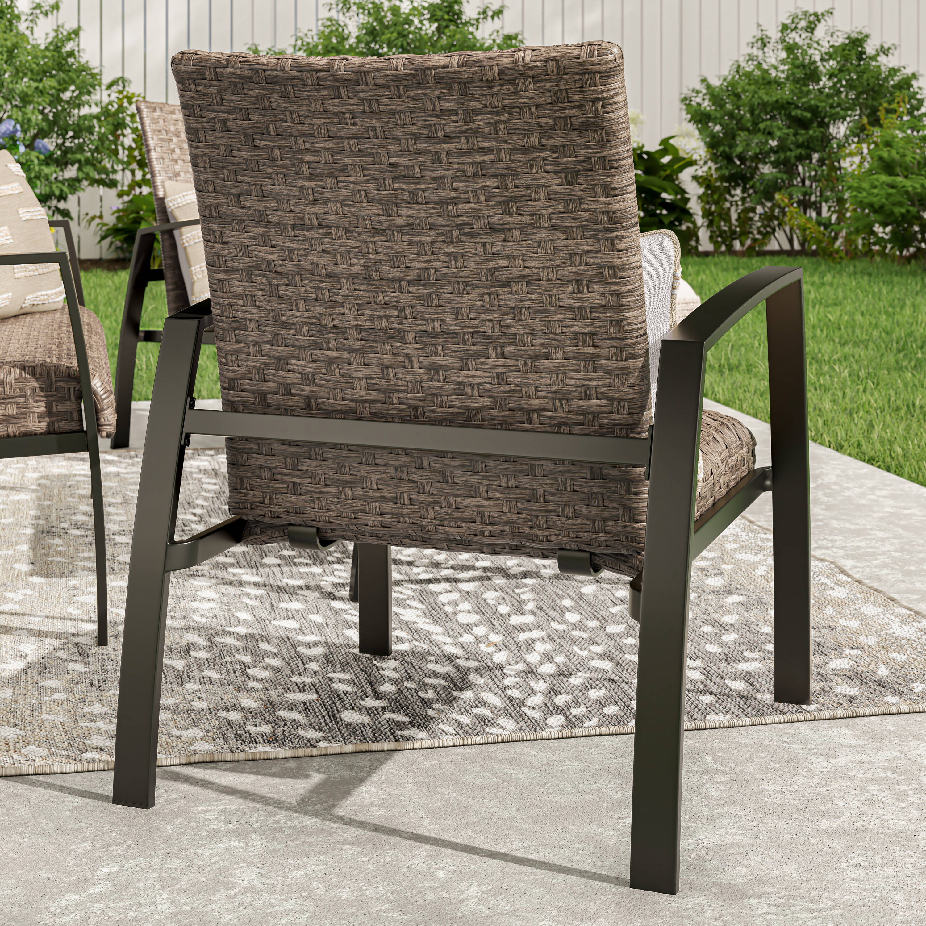 Style Selections Fairport 4Piece Wicker Patio Conversation Set in the Patio Conversation Sets