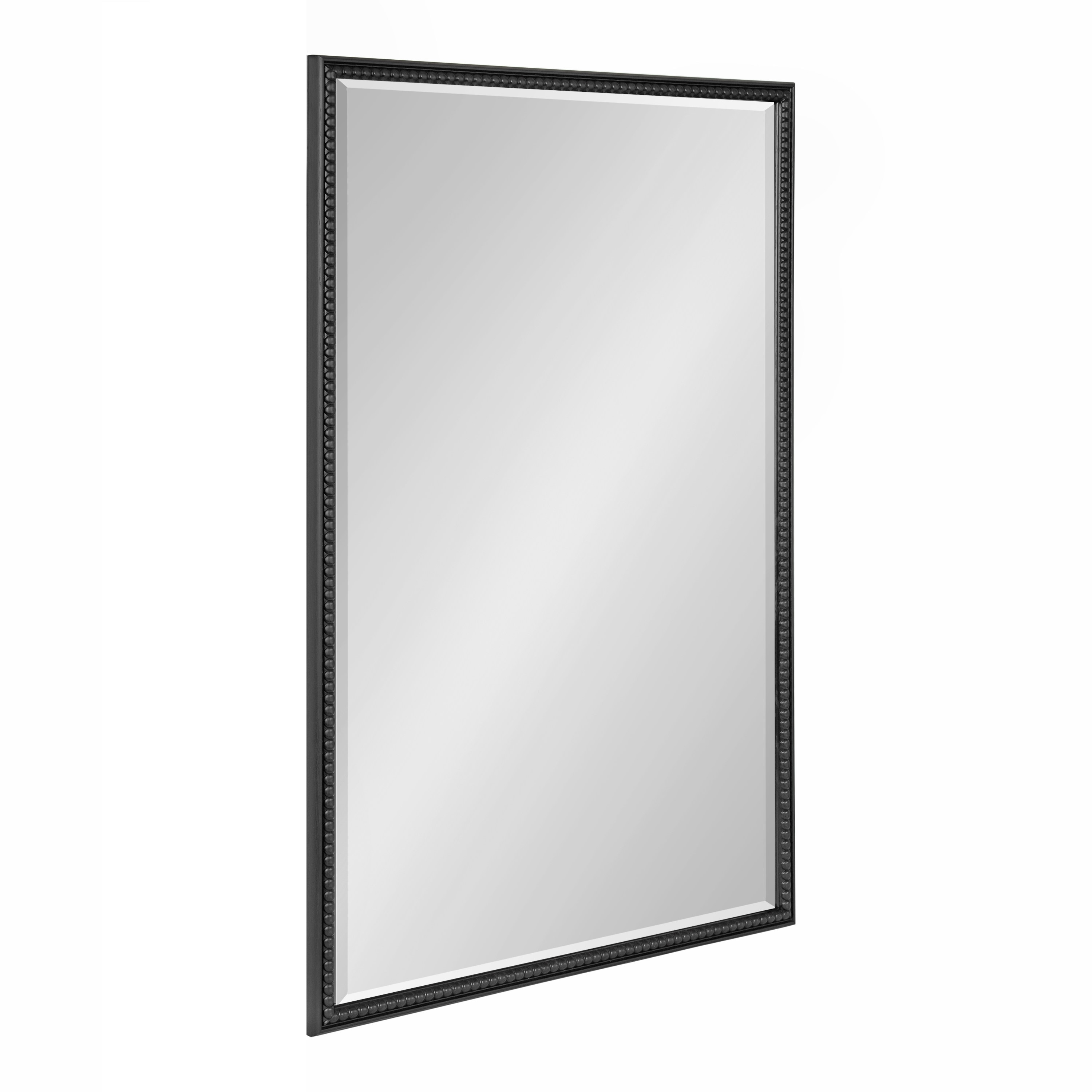 Kate and Laurel 225653 Makenna 24.00-in W x 36-in H Rectangle Black Framed Wall Mirror