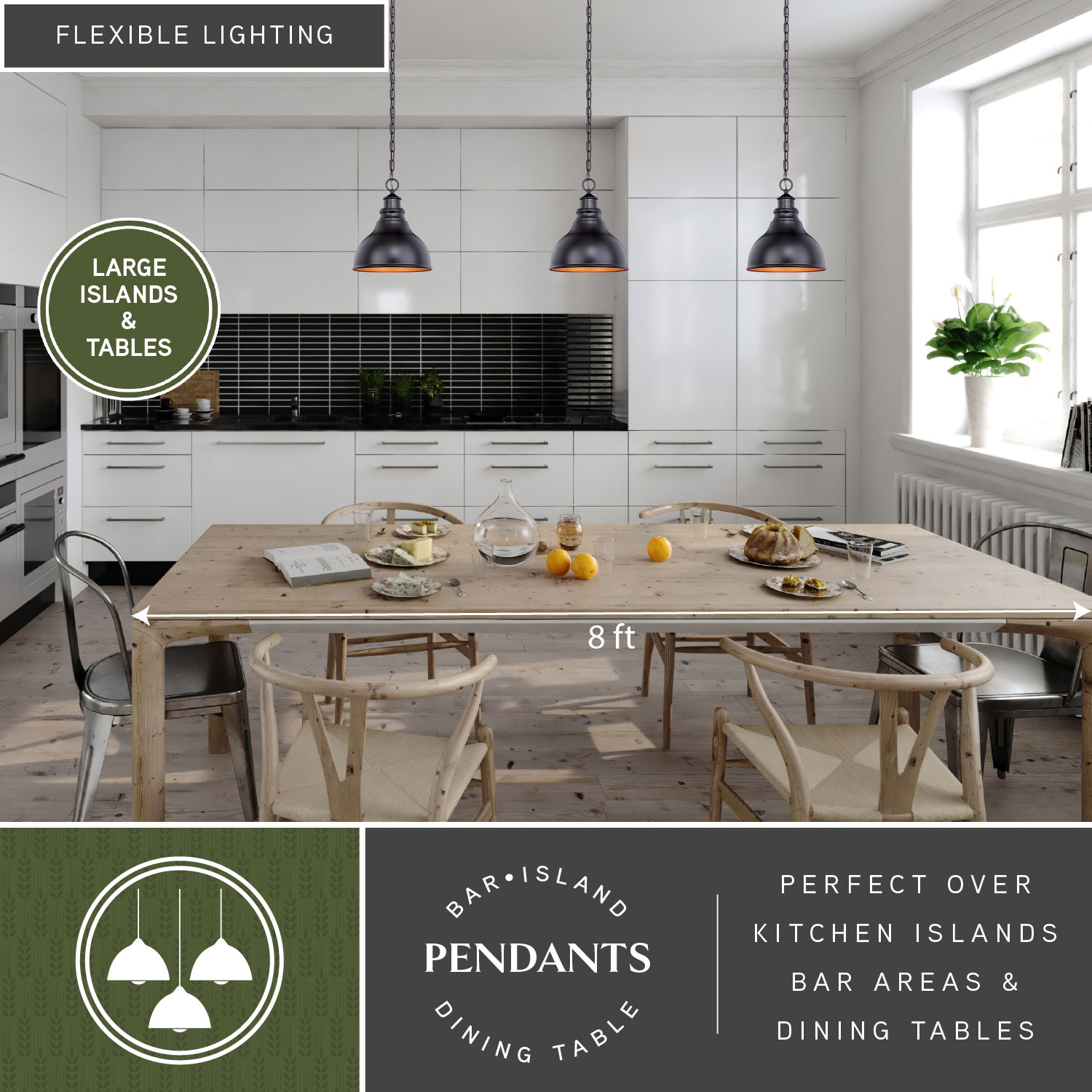 Oil Burnished Bronze Farmhouse Pendant Light with Gold Interior