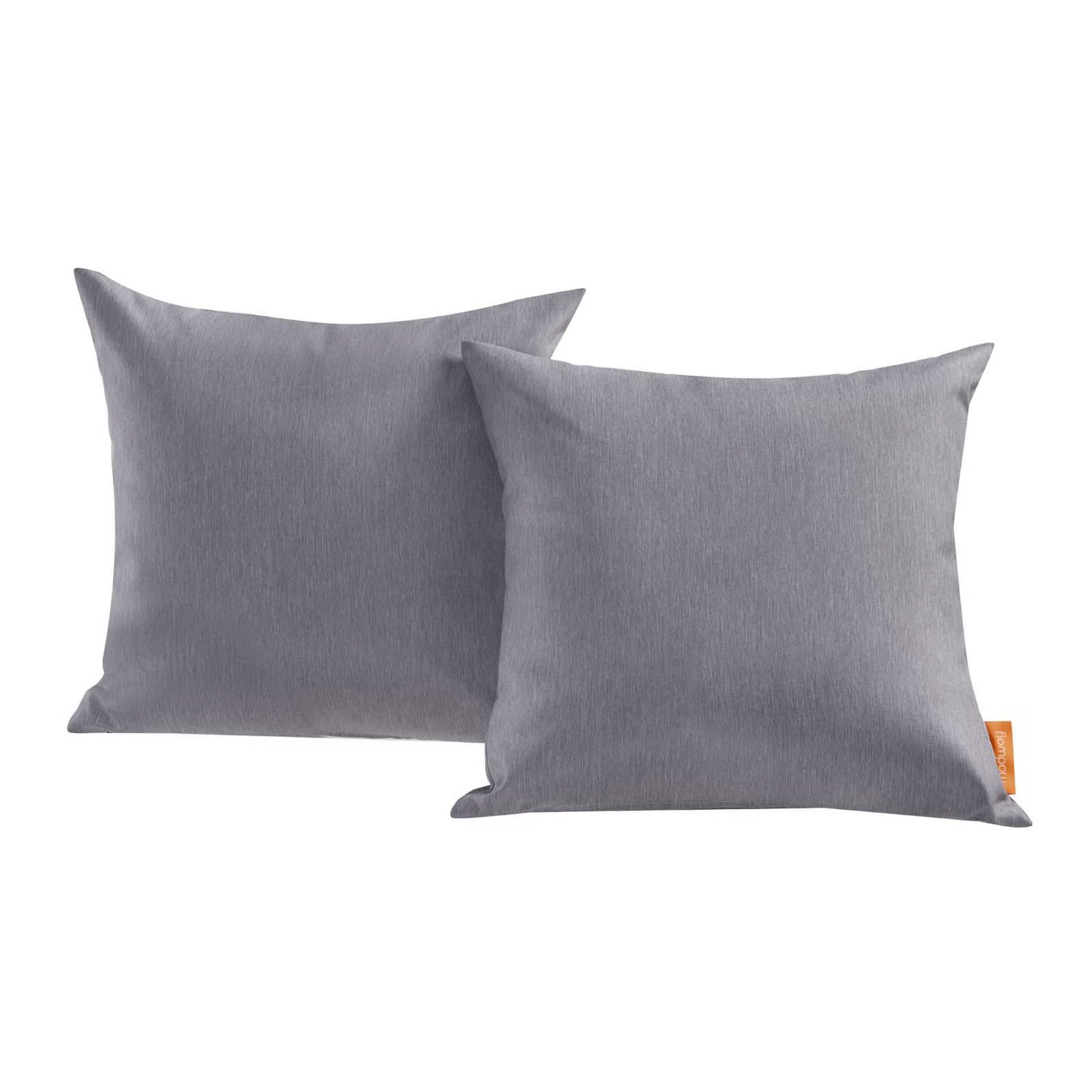 Modway  Convene 2 Piece Outdoor Patio Pillow Set in Gray