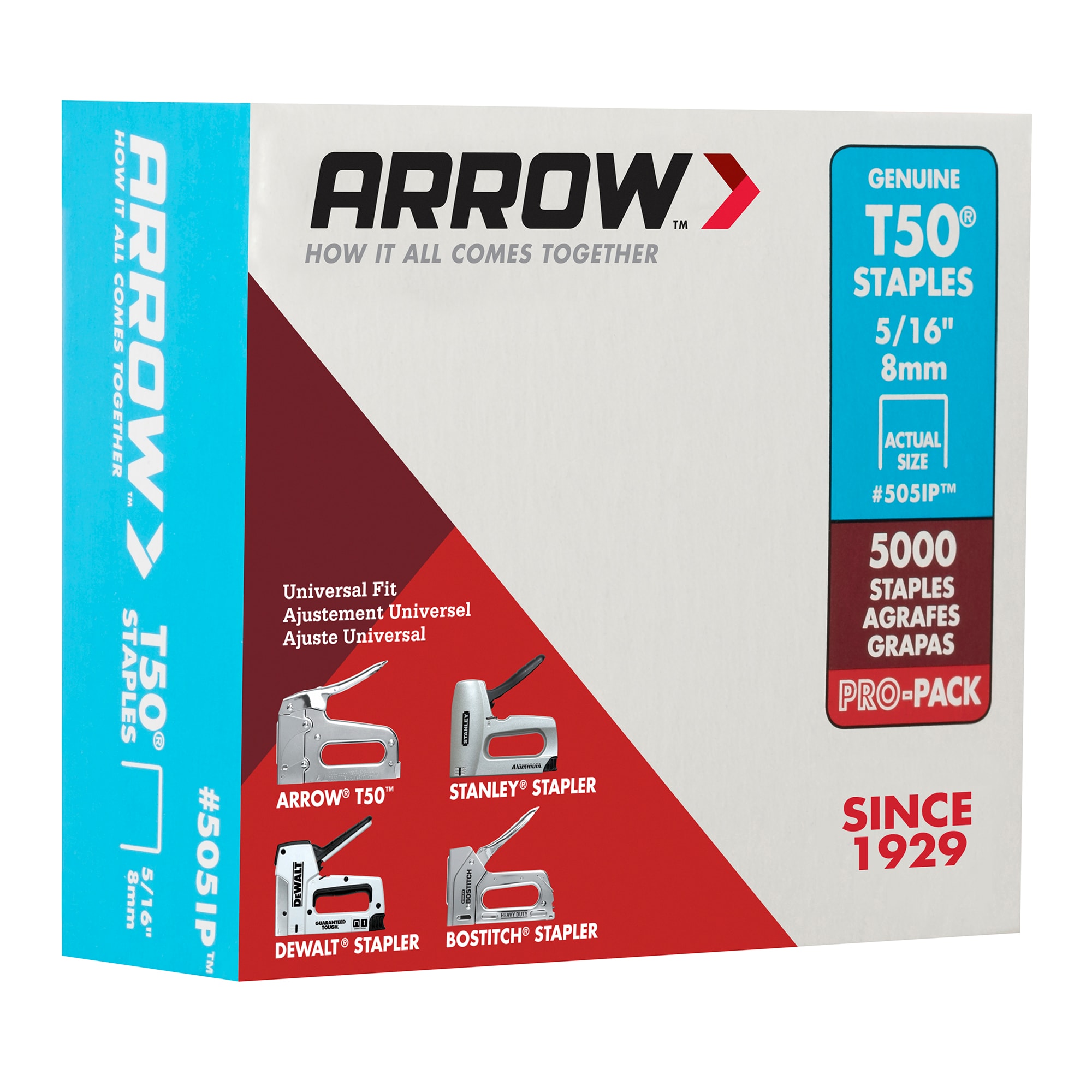 Arrow Staples For the T50 Staple Gun 5 Sizes