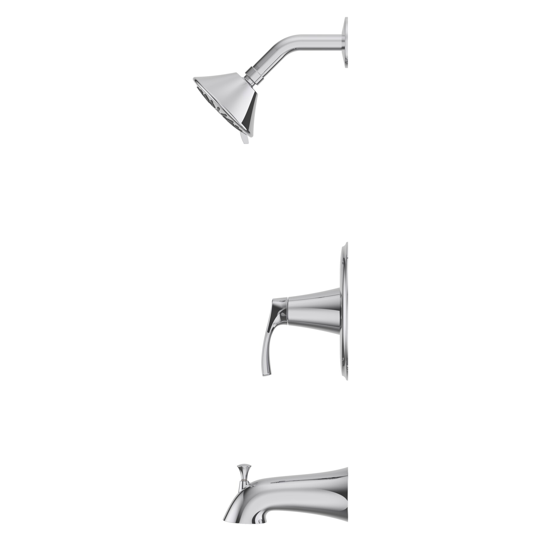 Pfister Masey Polished Chrome 1handle Multifunction Round Bathtub and