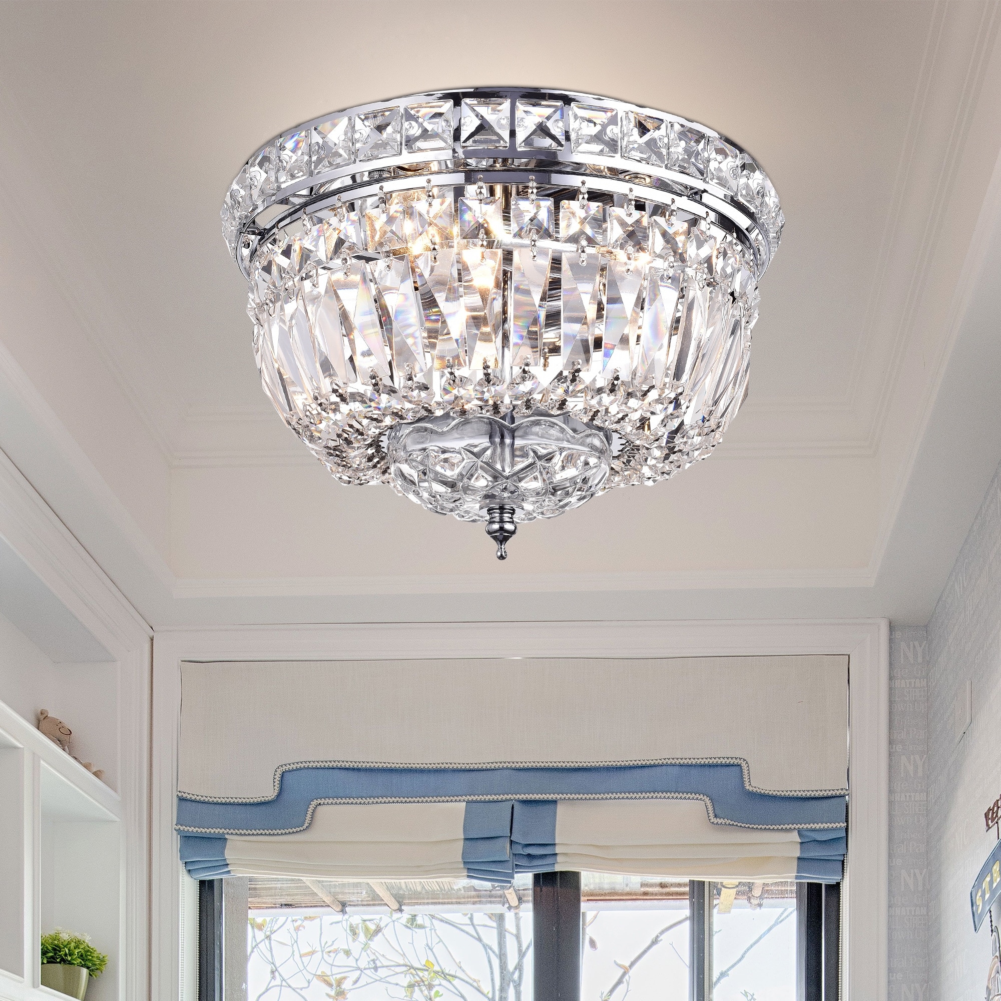 Home Accessories Inc RL8188CH 3 -Light Clear Traditional For Use in Bedrooms, Dining Rooms, Foyers, Kitchens, Living Rooms Chandelier