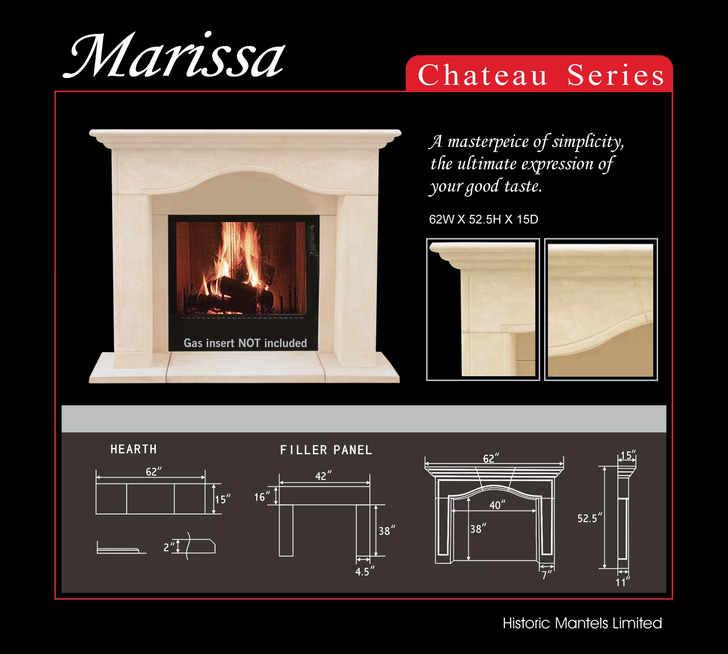 HISTORIC MANTELS LIMITED CM14004 Mantel-Surrounds-Pilasters - View #2