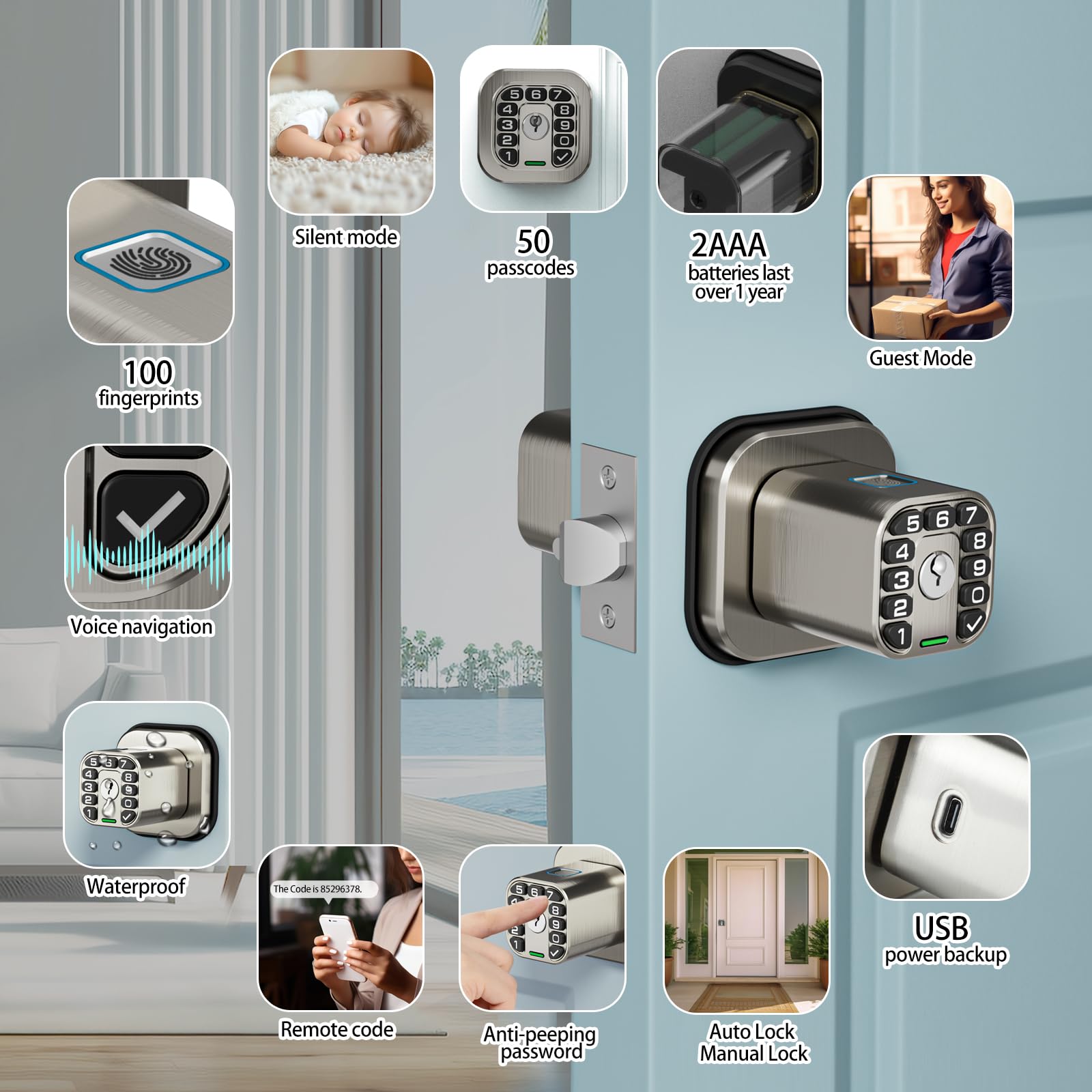 KIWDZFU LKI0803B289 Electronic-Door-Locks - View #8