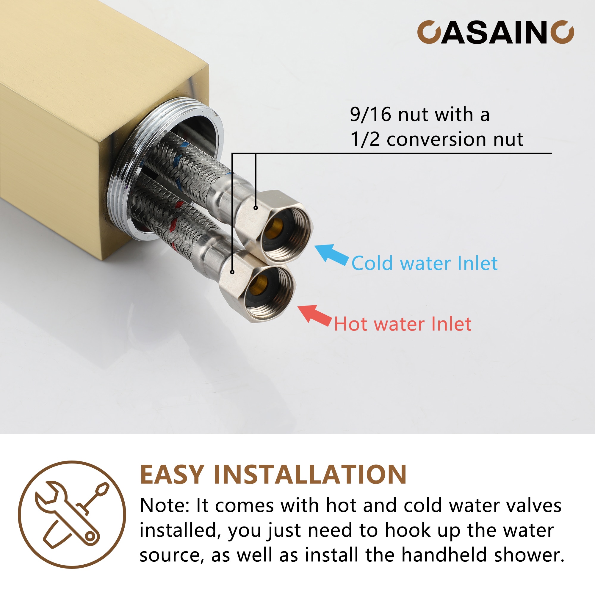 CASAINC WE-SS28MB Roman-Tub-Faucets - View #9