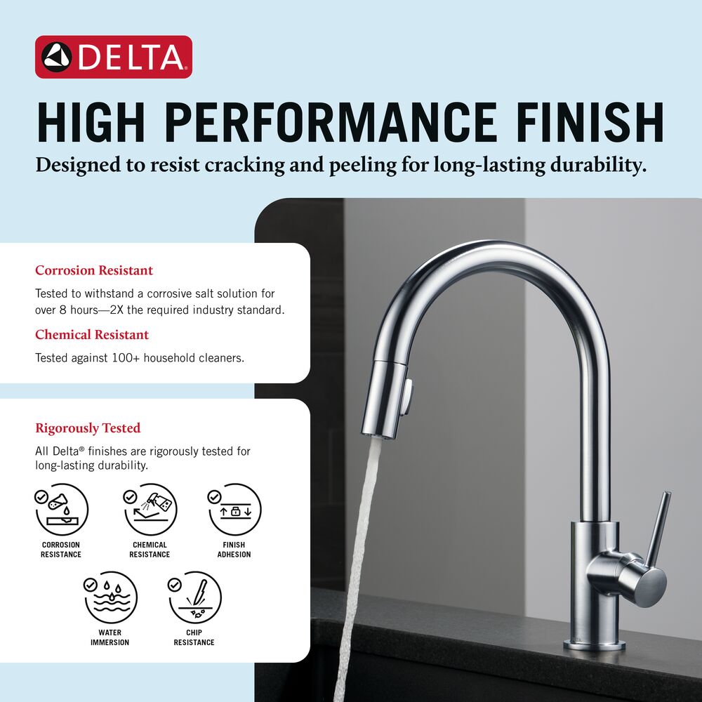 southanwest＠  Delta Trinsic Arctic Stainless Single Handle Pull-down Kitchen