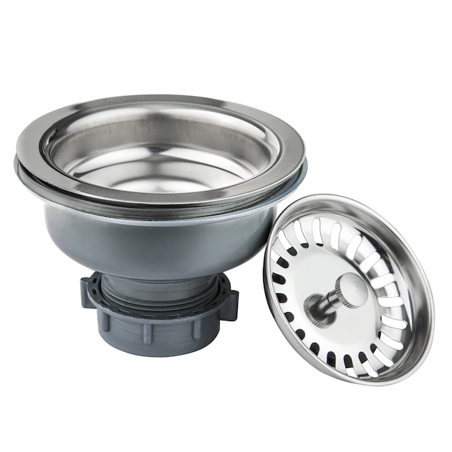 AKDY 3.5-in Stainless Steel Rust Resistant Strainer with Lock Mount Included in Chrome | KS0074
