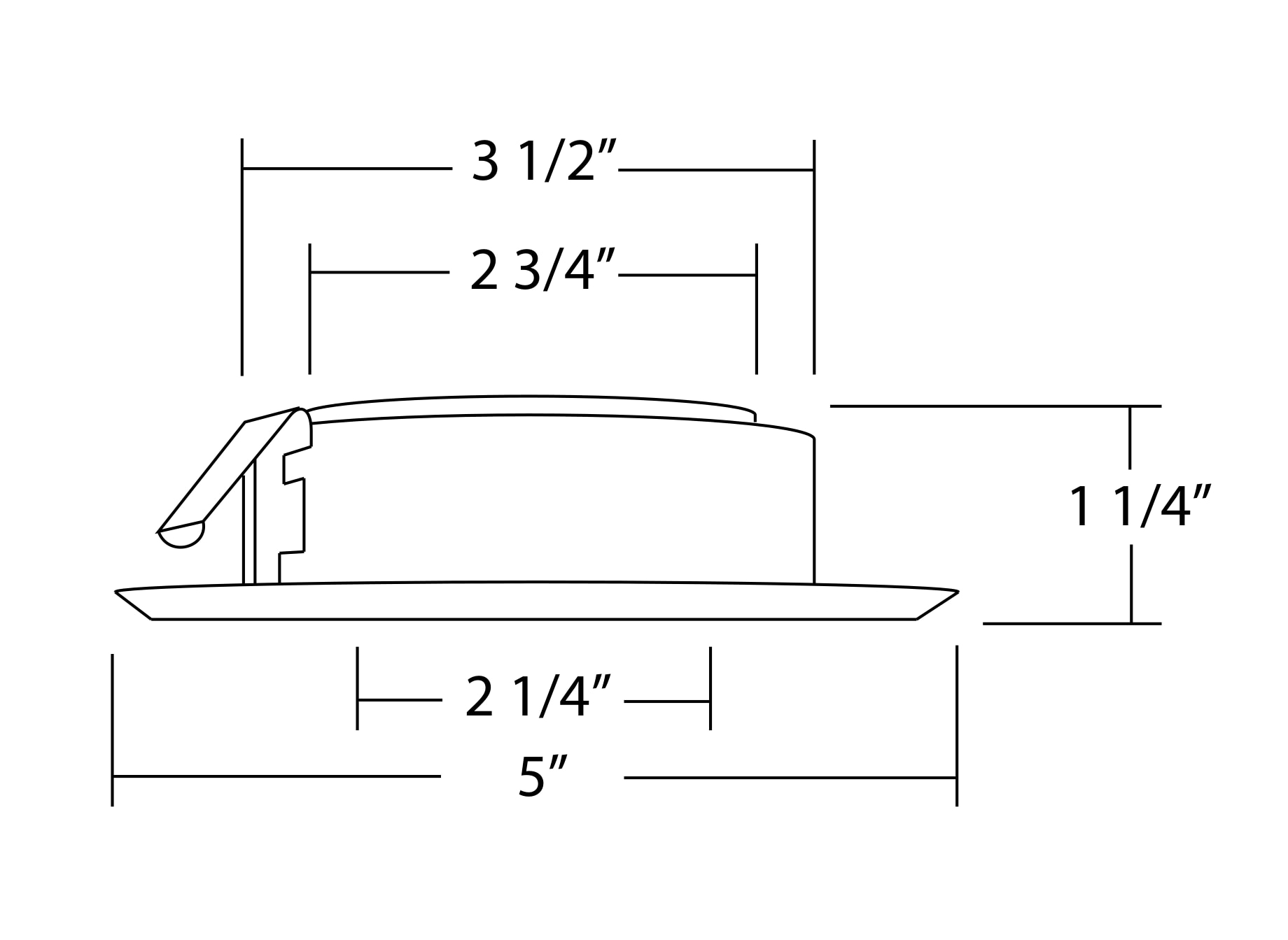 White Adjustable 4'' Recessed Ceiling Light Trim