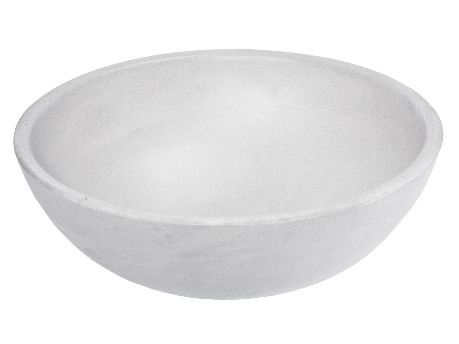 Eden Bath Light Gray Concrete Vessel Round Modern Bathroom Sink (14.2 ...