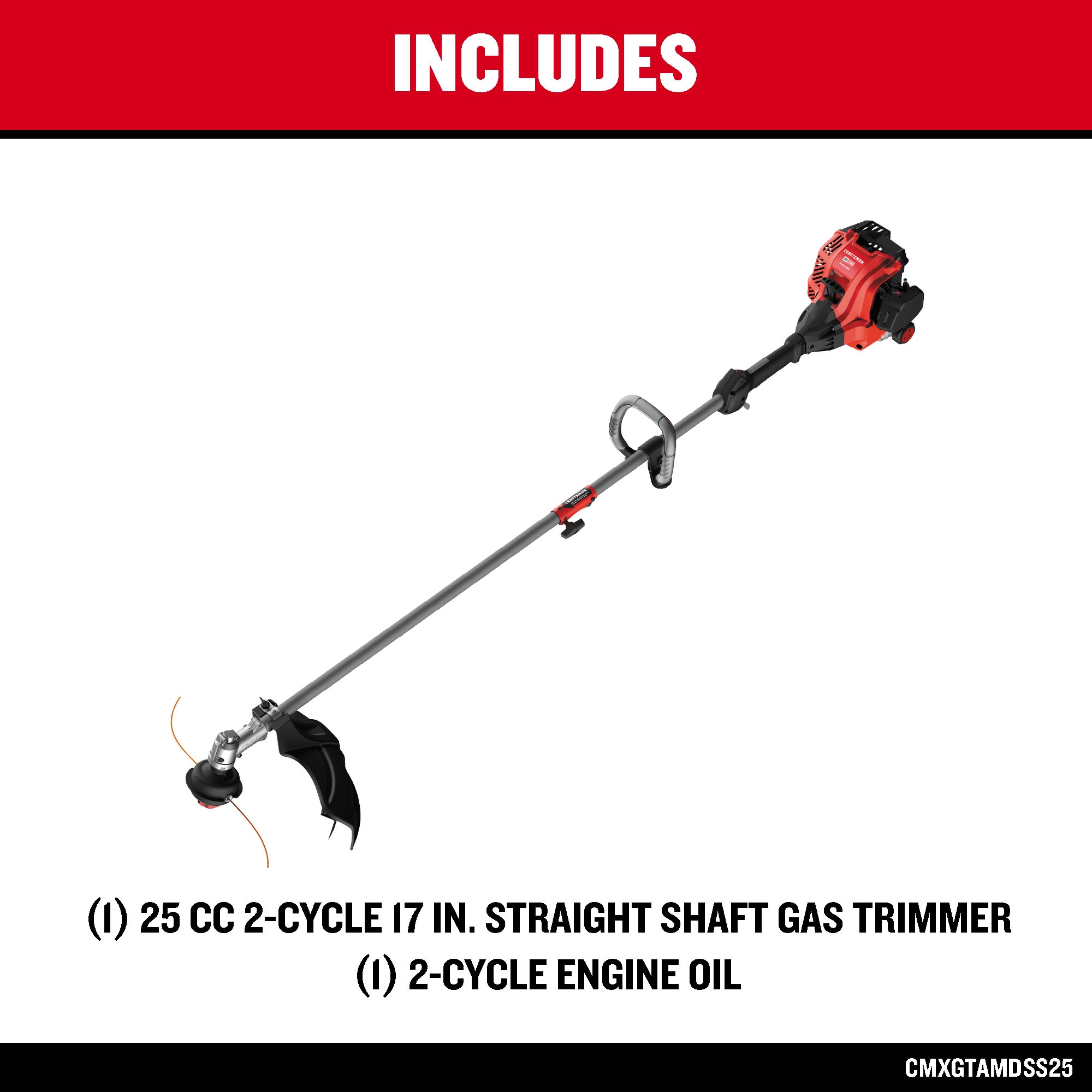 CRAFTSMAN WS2200 25-cc 2-cycle 17-in Straight Shaft Attachment Capable Gas String Trimmer CMXGTAMDSS25 Sansujyuku sansujyuku.com