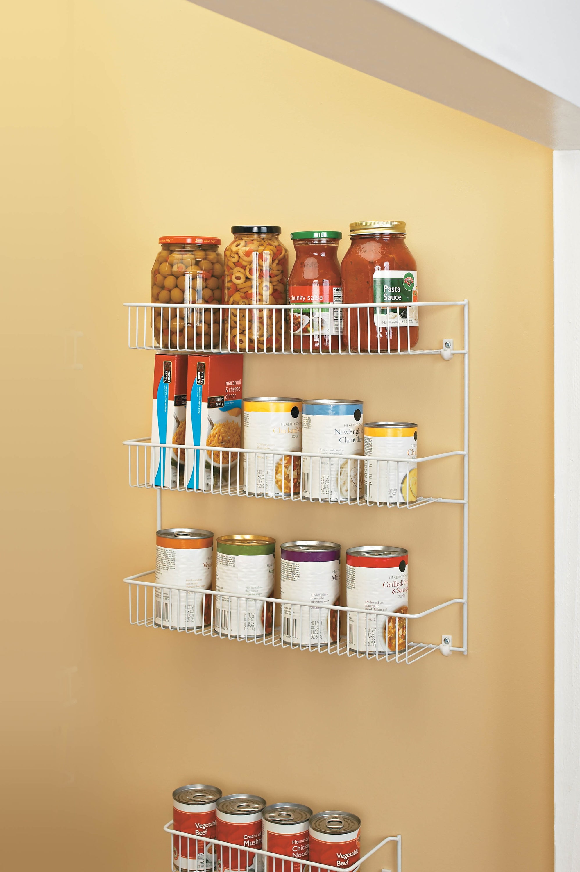 ClosetMaid Wall Door Mount Spice Jar Rack Adjustable 3 Shelf Cabinet  Organizer