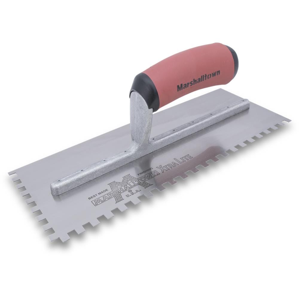 Marshalltown 775SDL 1/2-in x 1/2-in x 1/2-in Ground Steel Square Notch Ceramic Floor Trowel