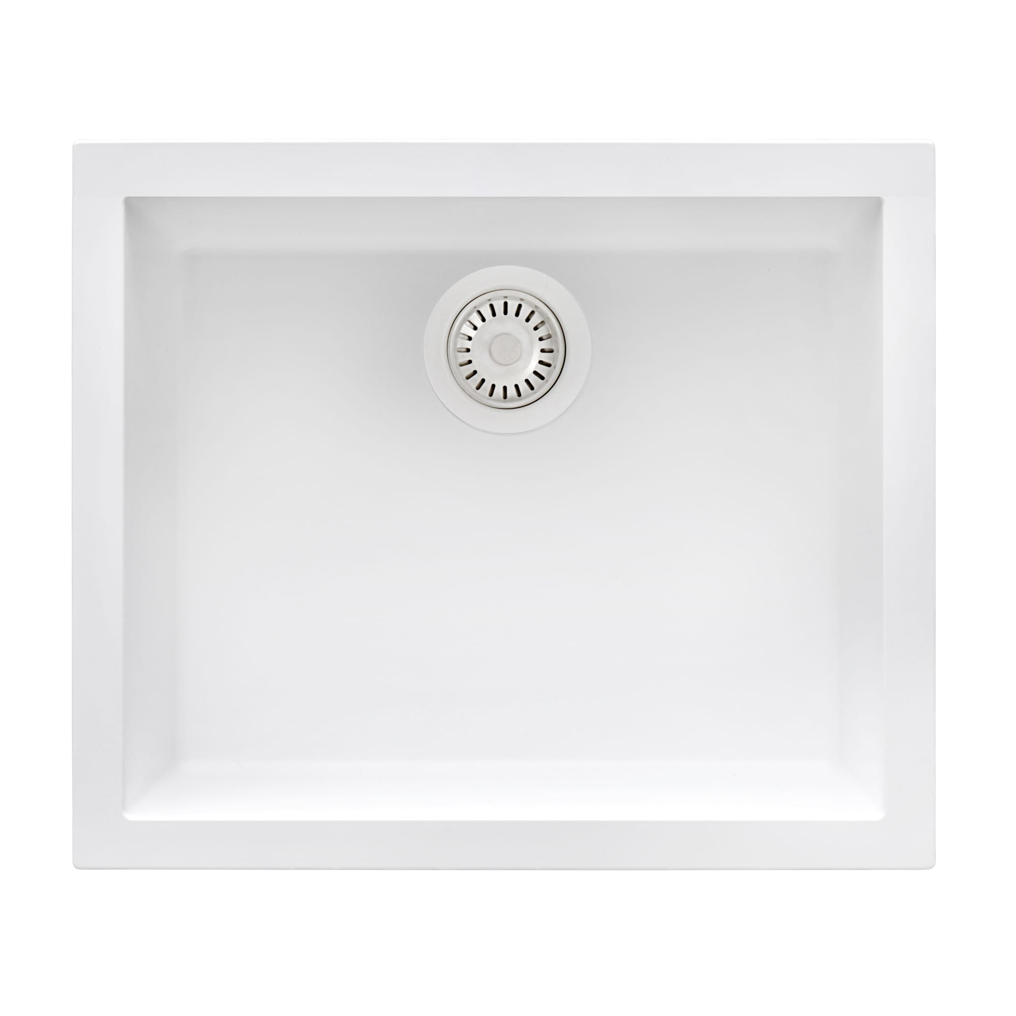 Ruvati RVG2023WH epiGranite Undermount 23-in x 17-in Composite Single bowl Kitchen Sink