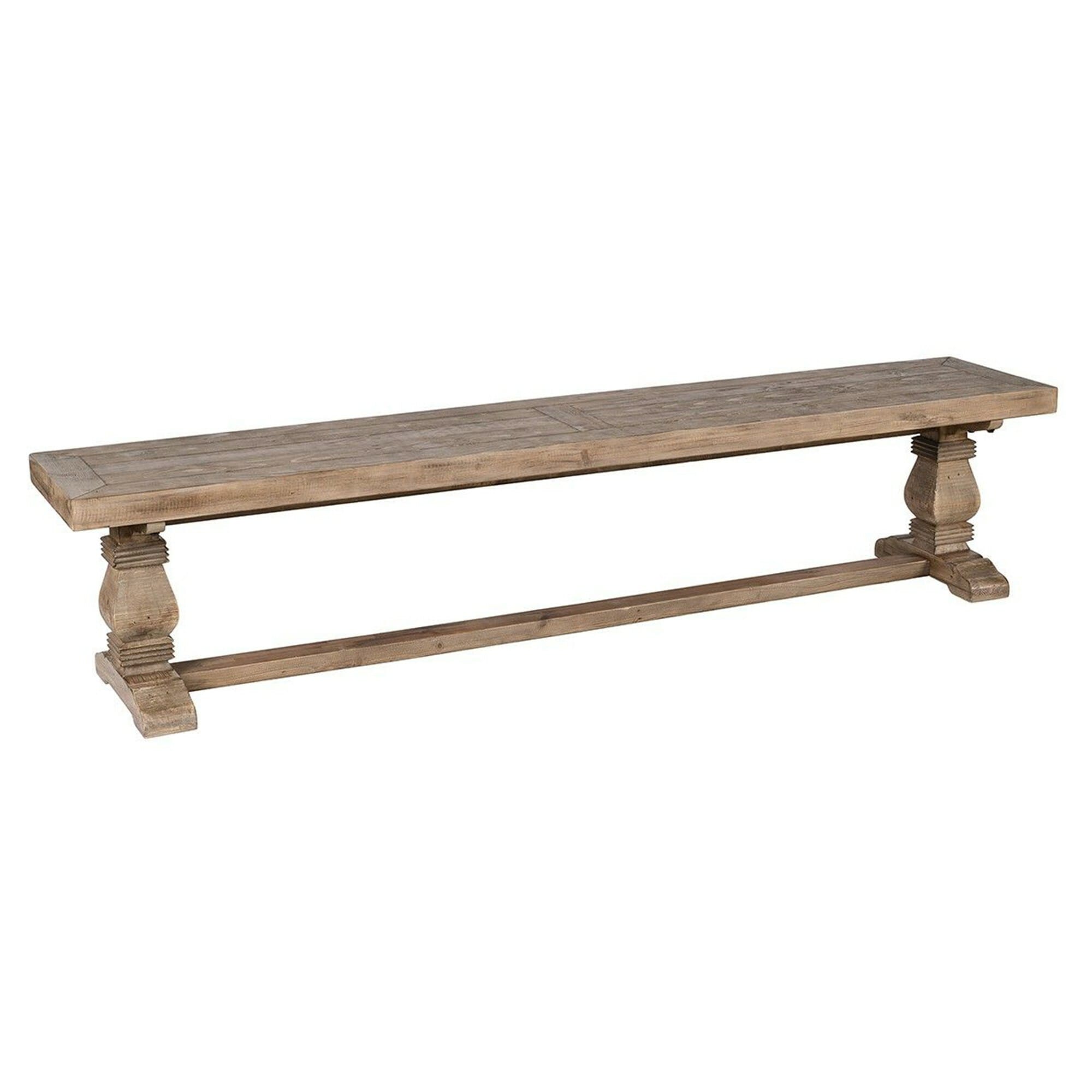 Benzara Modern Brown Accent Bench 16-in X 83-in X 18-in In The Benches ...