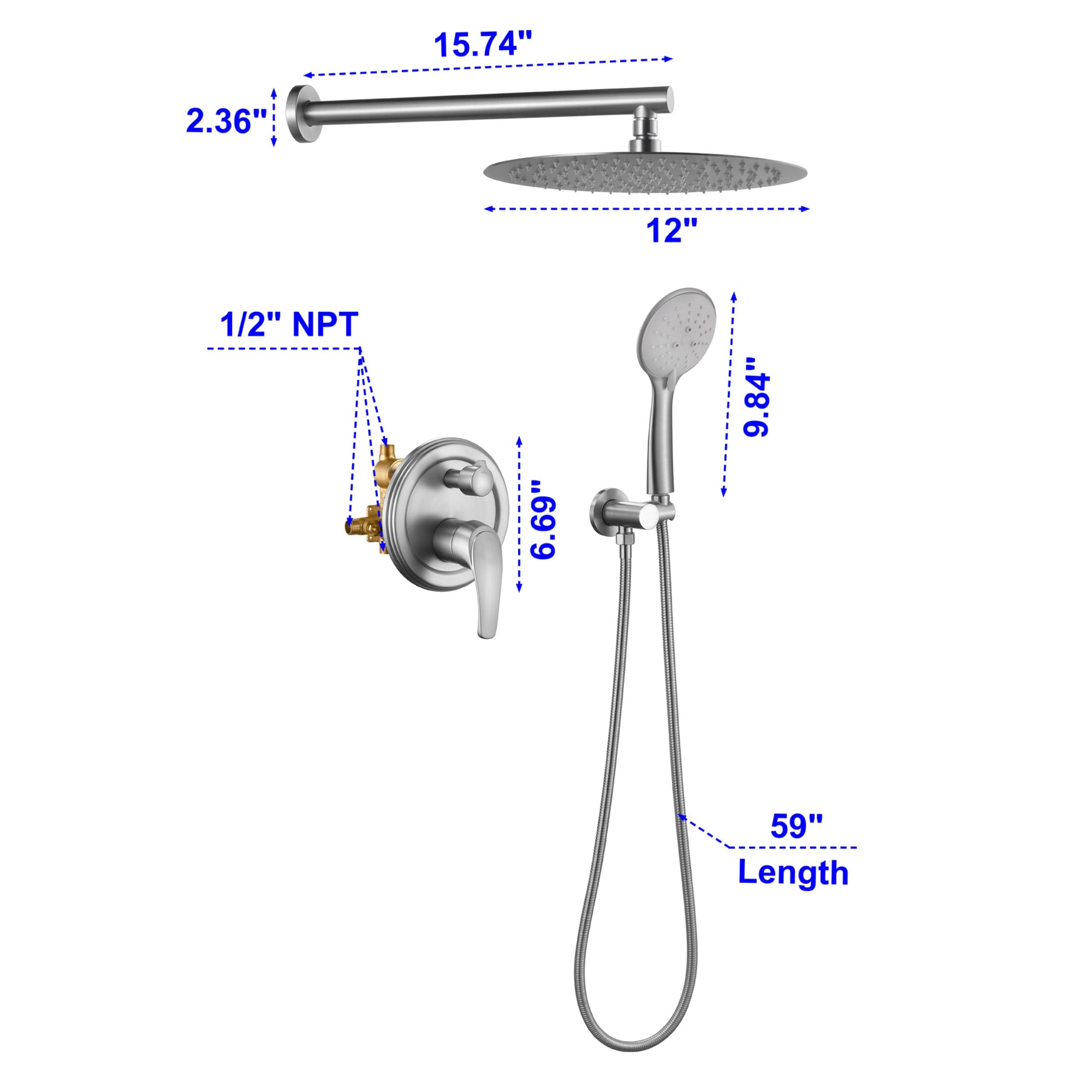 WELLFOR SPA-88016B-10 Showerhead-Bar-Panels - View #11