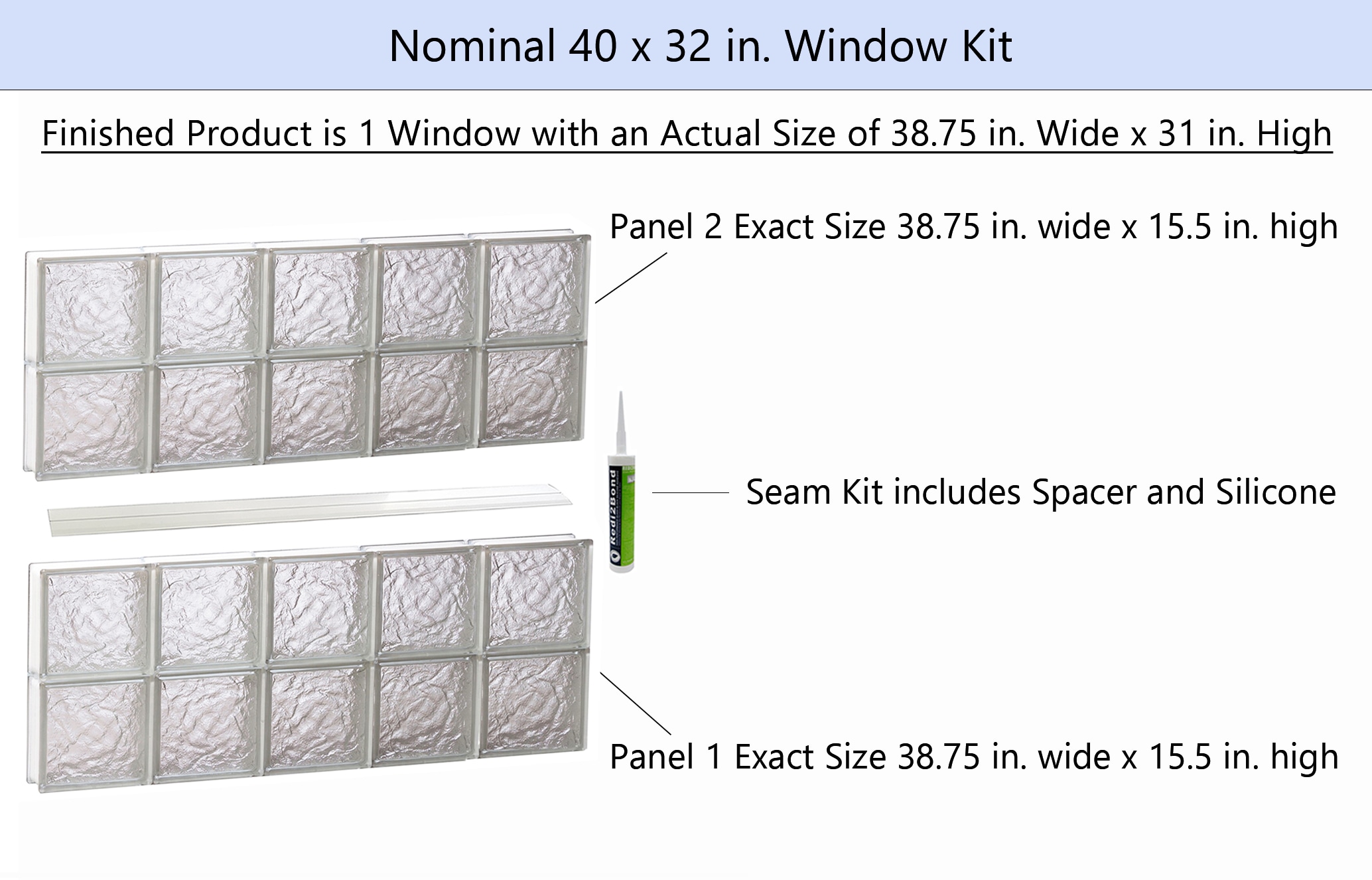 REDI2SET S4032IS Glass-Block-Windows - View #2