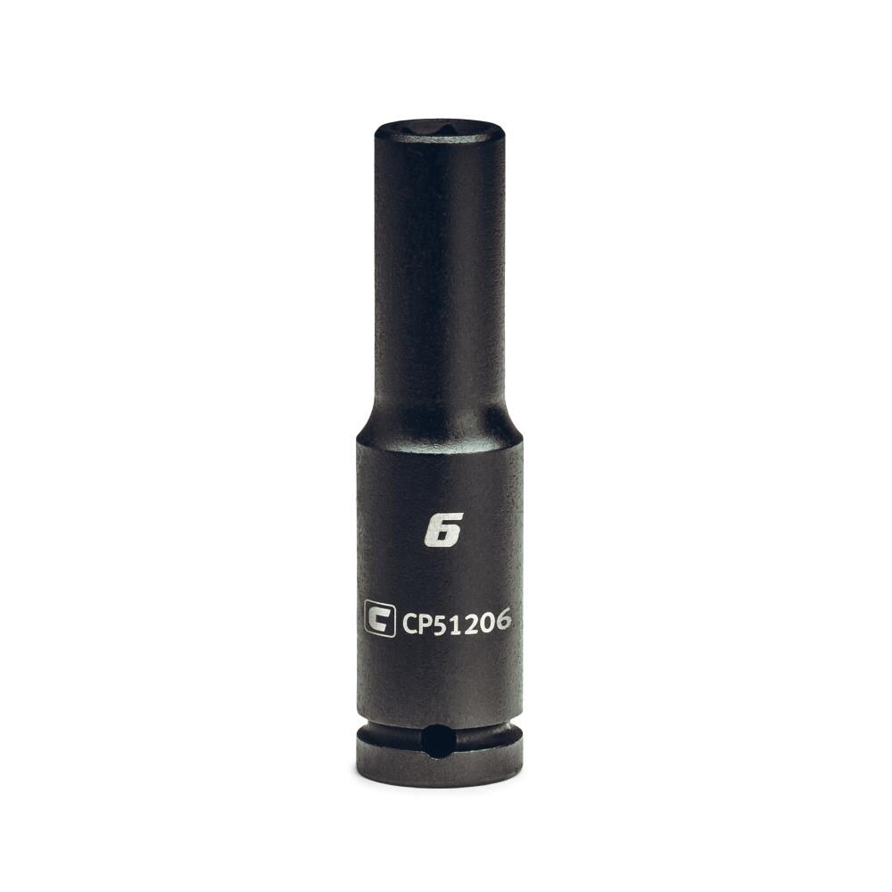 Capri Tools CP51206 Metric 1/4-in Drive 6mm 6-point Impact Socket Individual