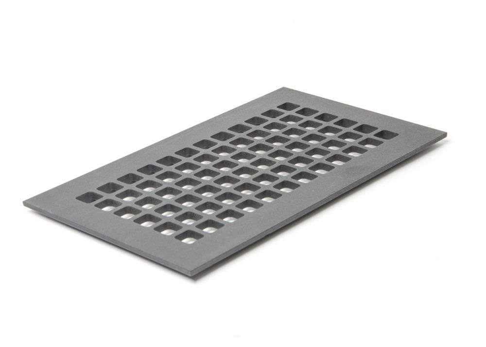 Reggio Register G812-ABNH 6-in x 10-in Aluminum Black Floor Register
