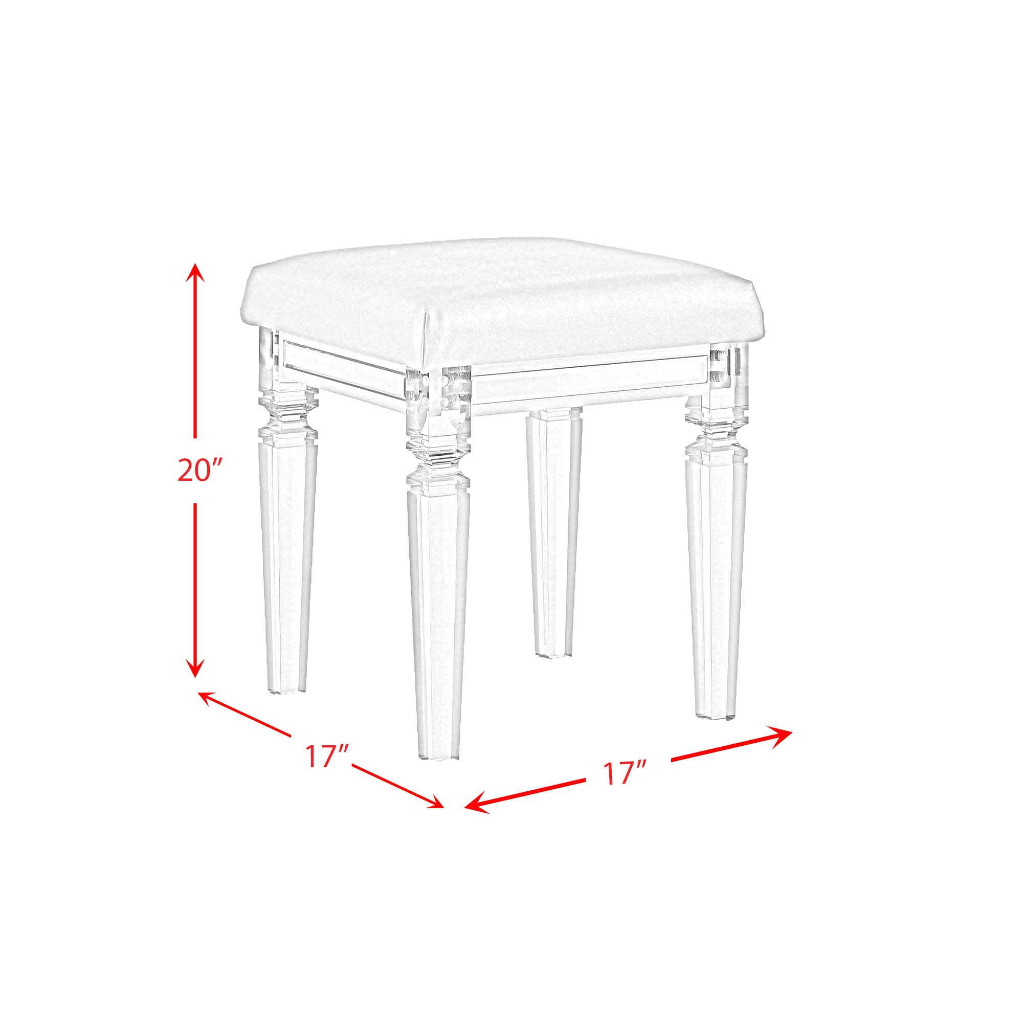 Picket House Furnishings TN700VTNSTAL Vanity-Stools - View #6