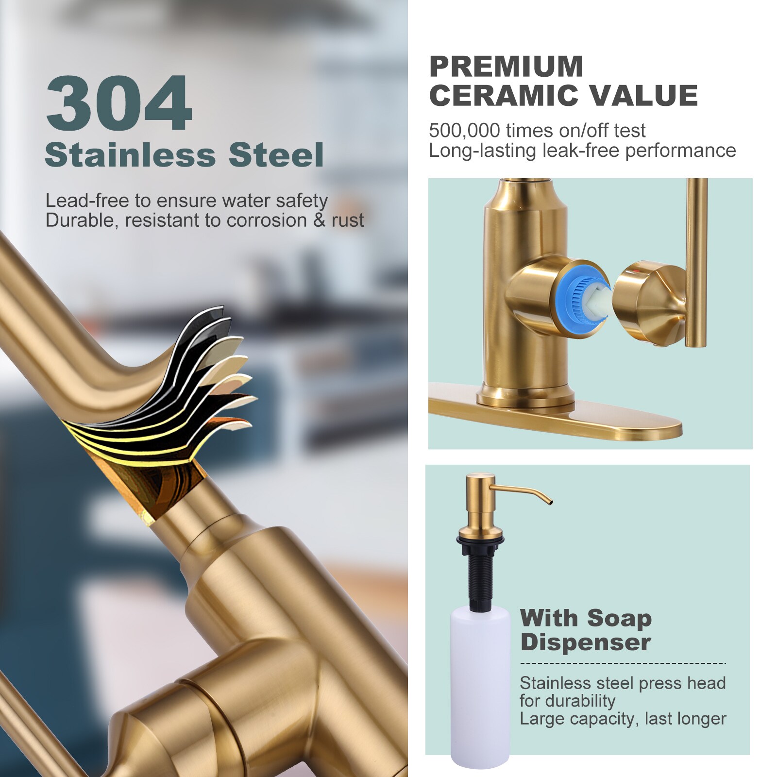 WOWOW 2312701G-S-LW Kitchen-Faucets - View #3